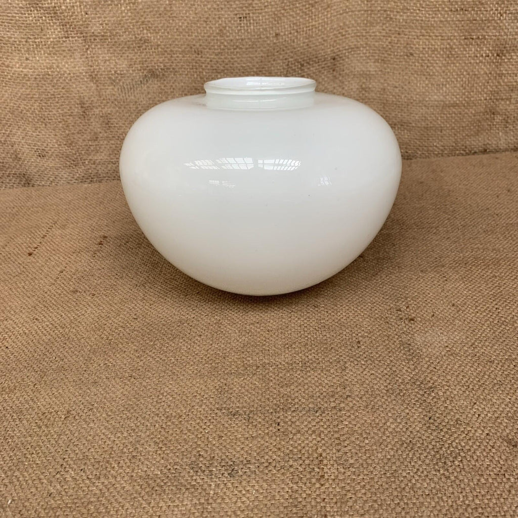 Milk Glass Light Shade Round Dome - Mid Century