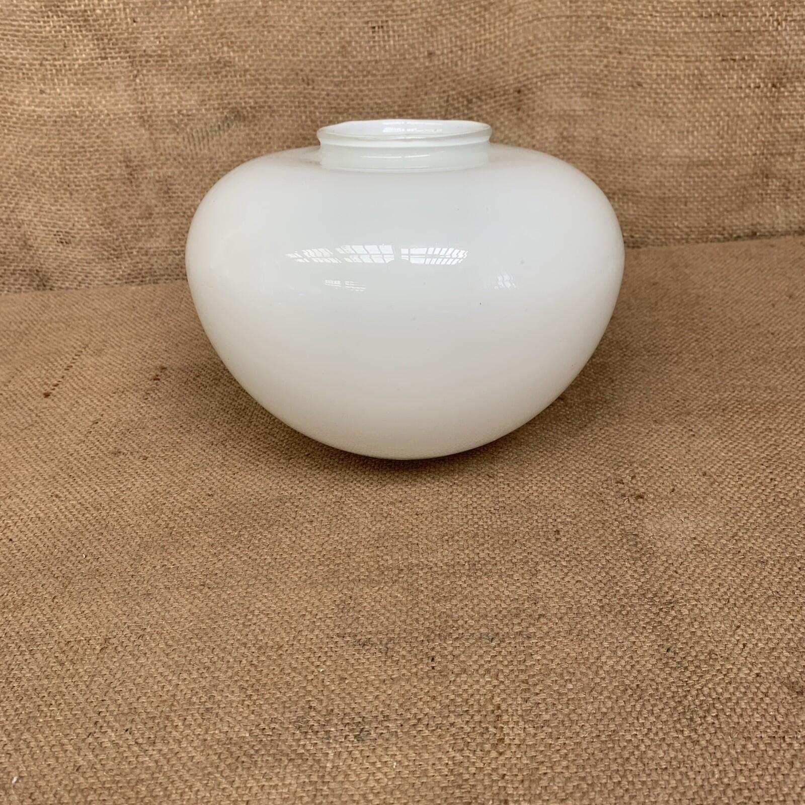 Milk Glass Light Shade Round Dome - Mid Century
