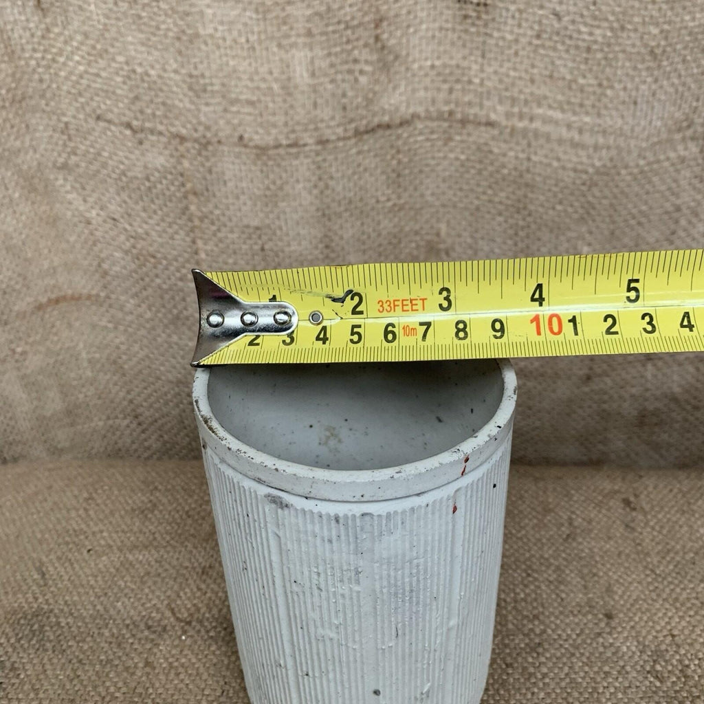 Stoneware Jar - Off White - Ribbed - Antique - Utensil Holder - Large
