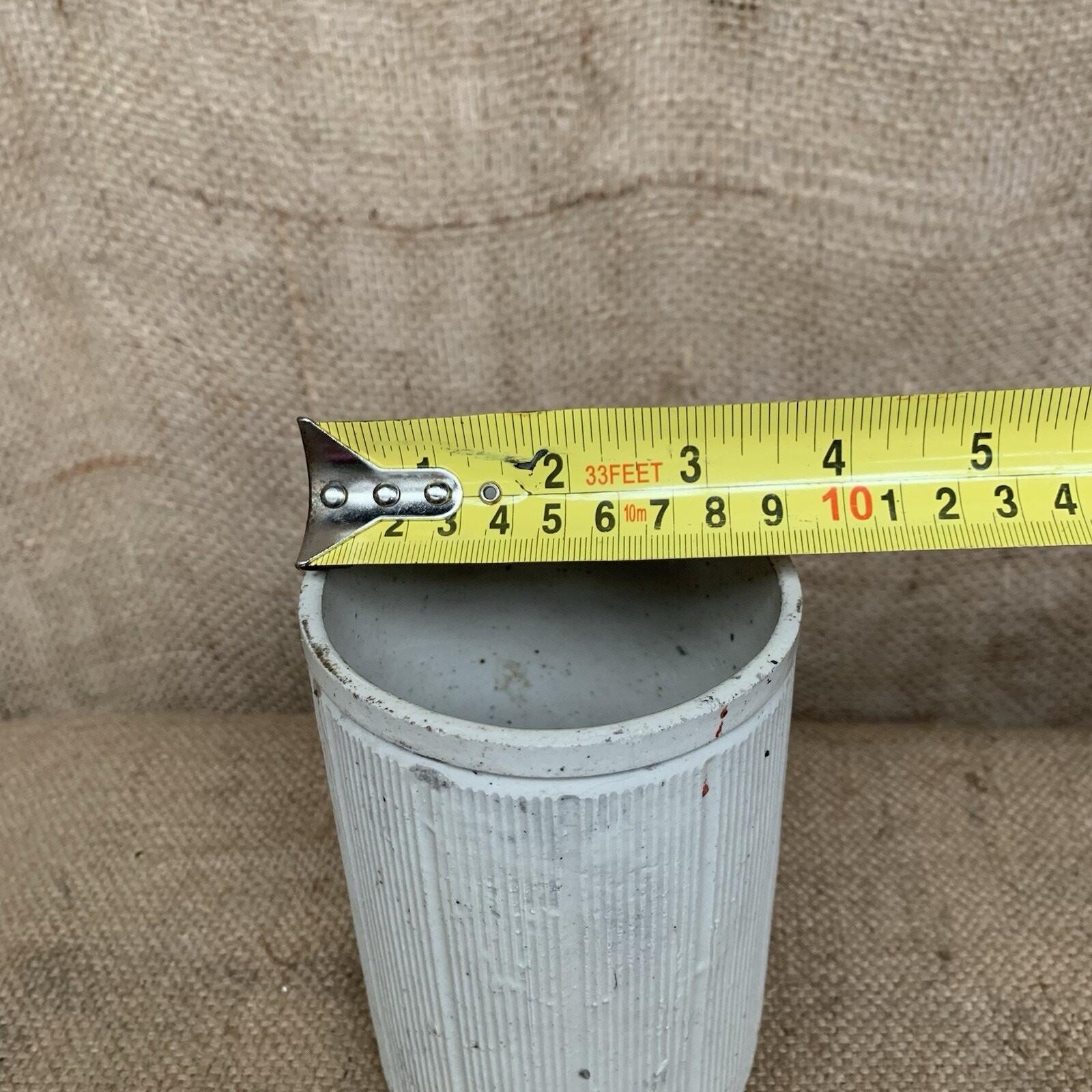 Stoneware Jar - Off White - Ribbed - Antique - Utensil Holder - Large