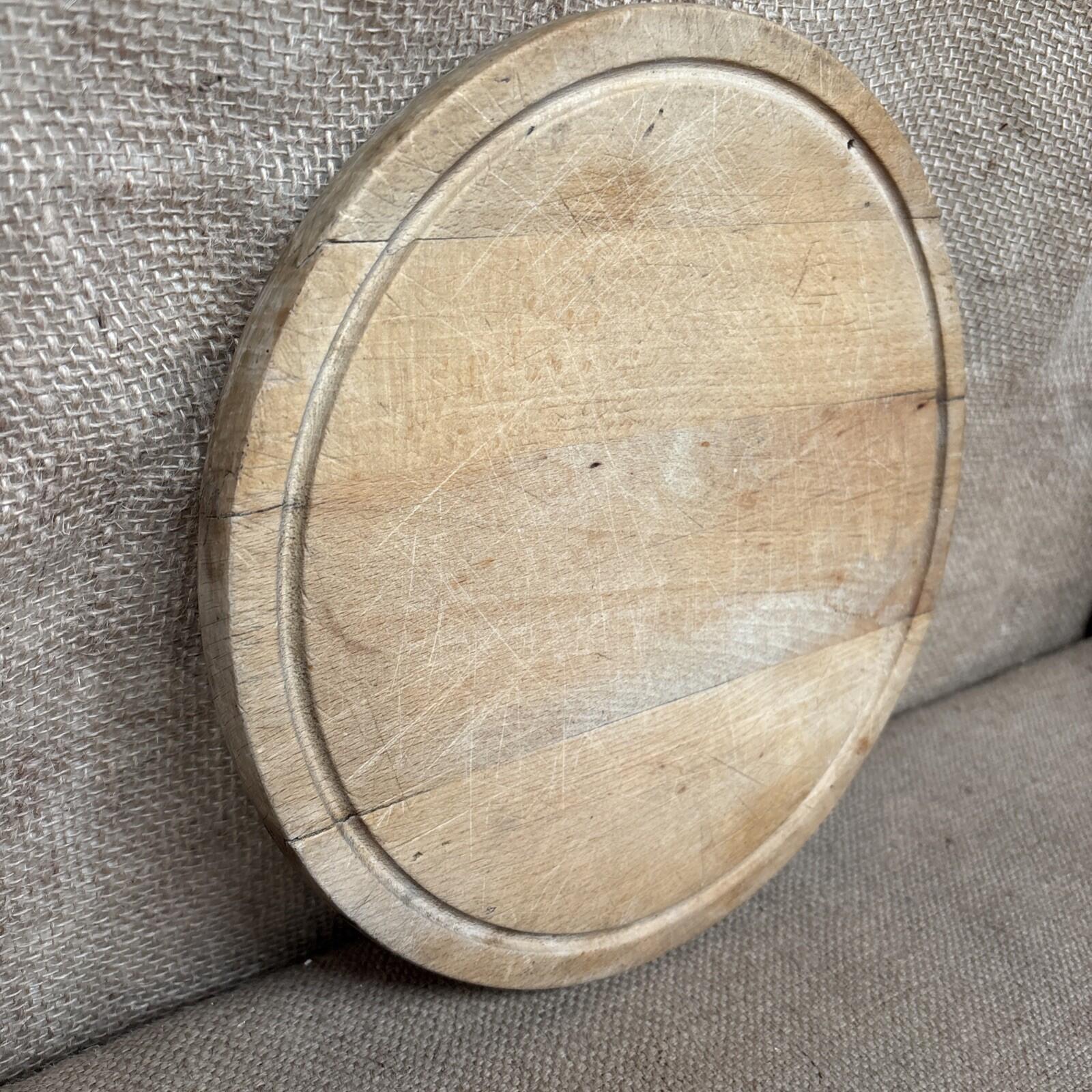 Vintage Round Wooden Bread Board