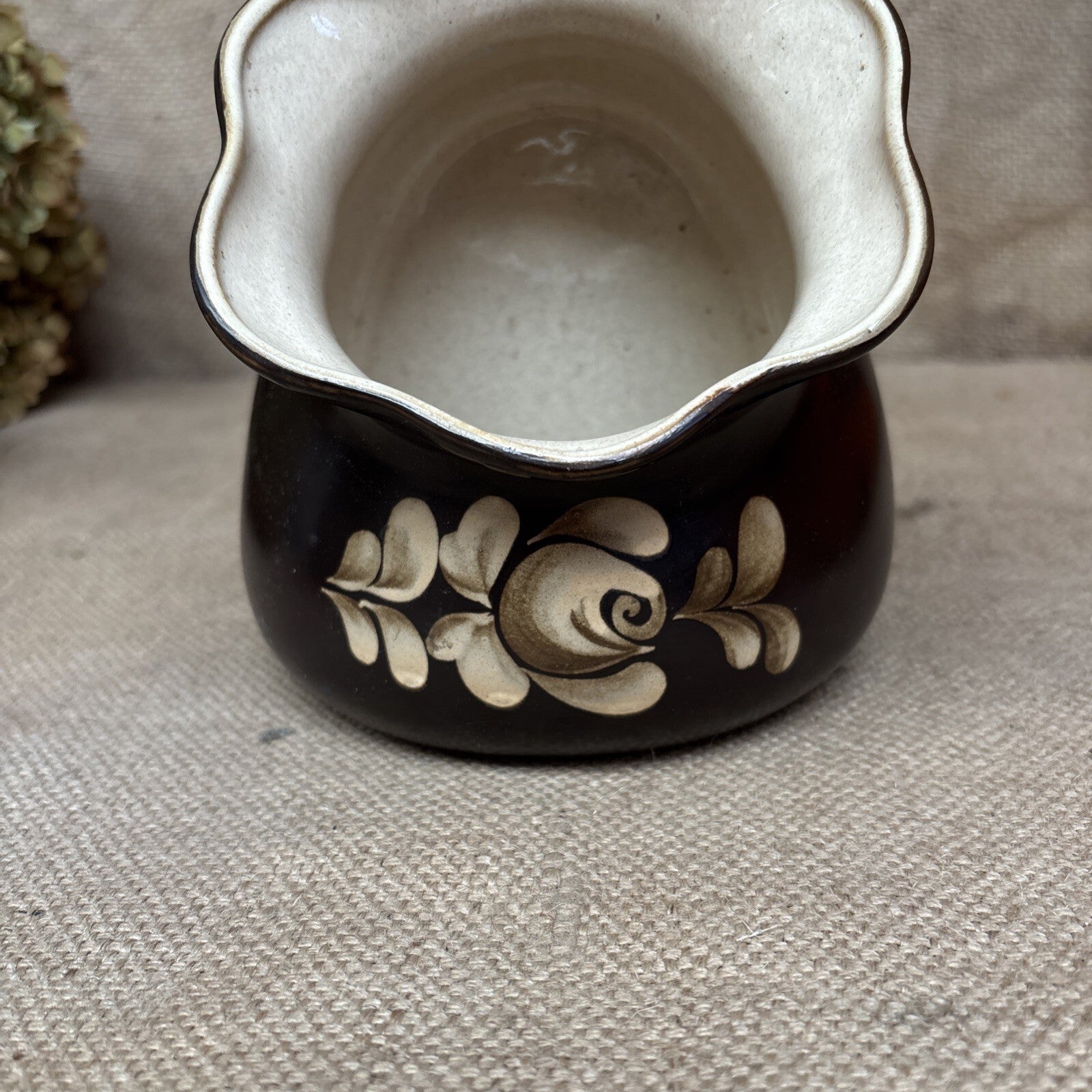 Denby Bakewell England Stoneware Salt Pig Storage Jar - Cottage - Farmhouse
