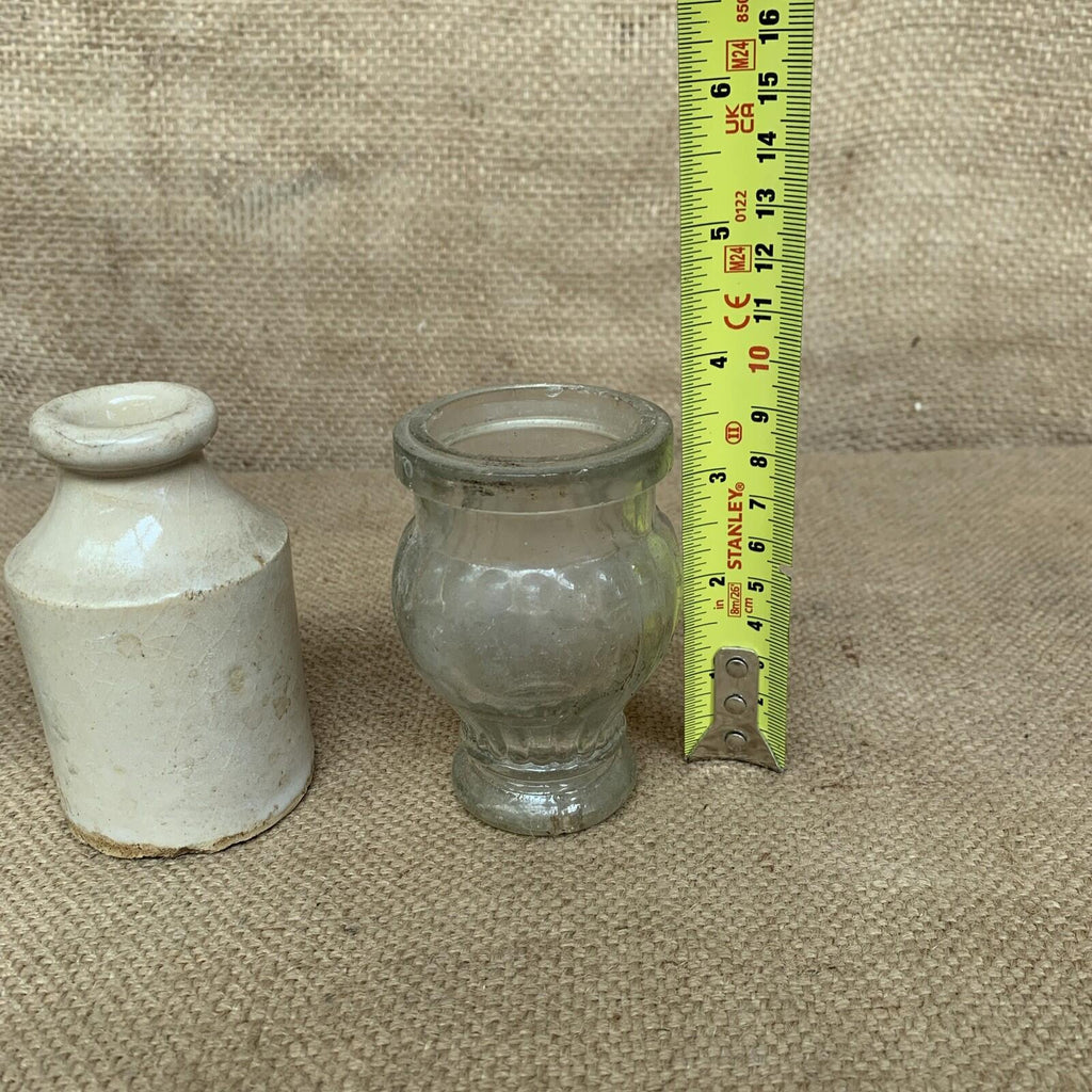 Rustic Small Bottle Trio - Bud Vase - Farmhouse Kitchen - Cottage - Rustic