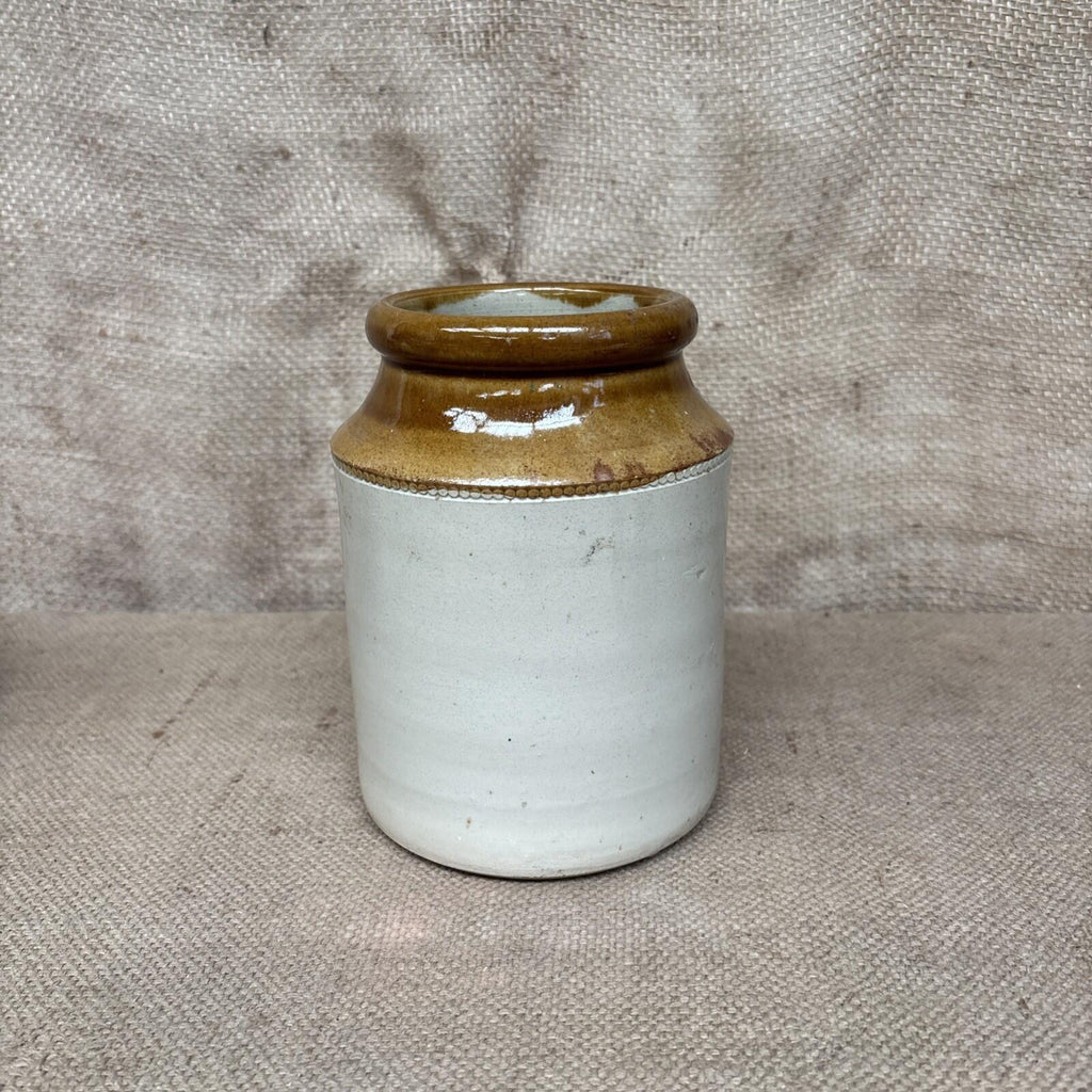 Vintage Stoneware Jar / Utensil Holder / Pickling Jar Farmhouse Kitchen