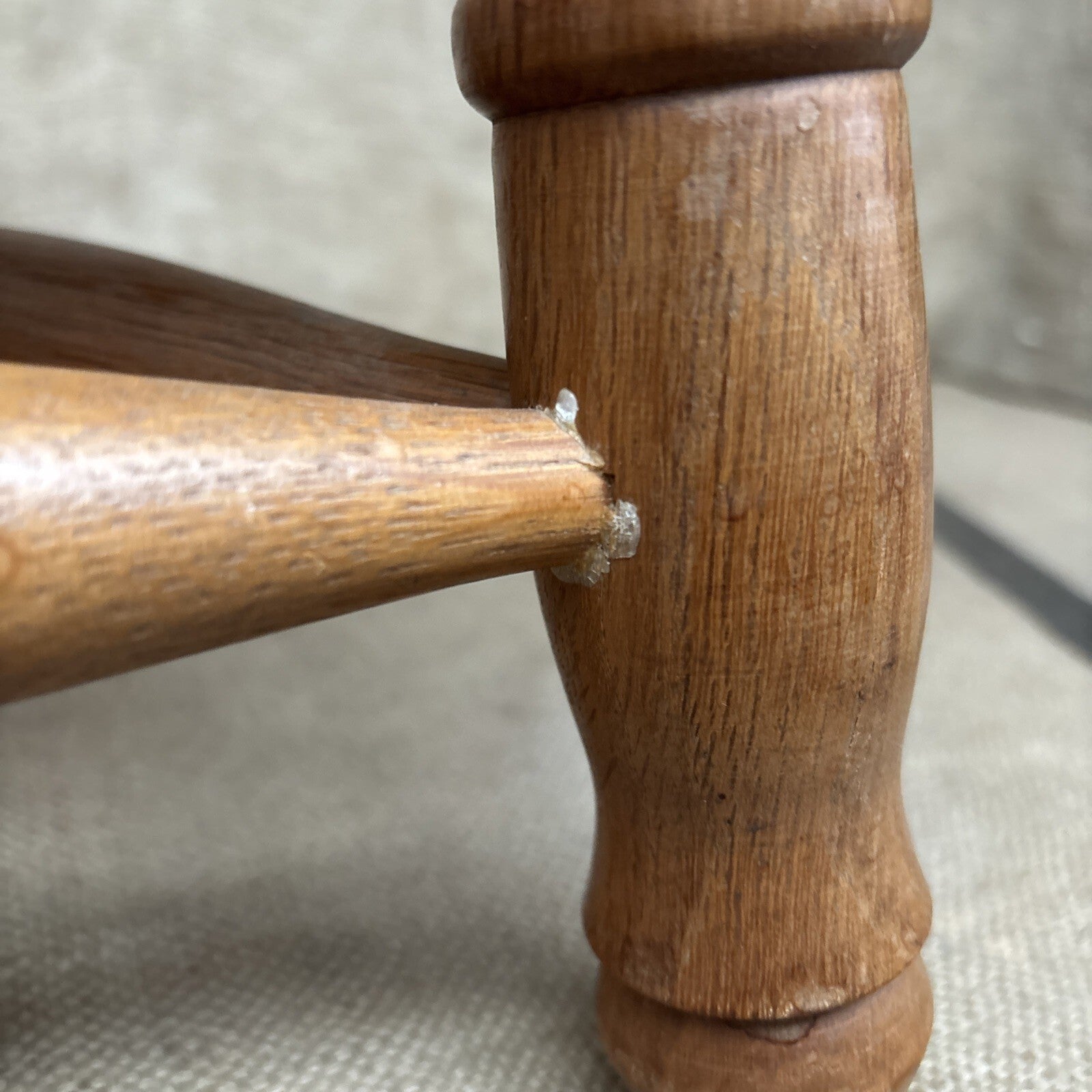 Vintage Stool - Oak - Three Leg - Farmhouse - Cottage Style - Rustic