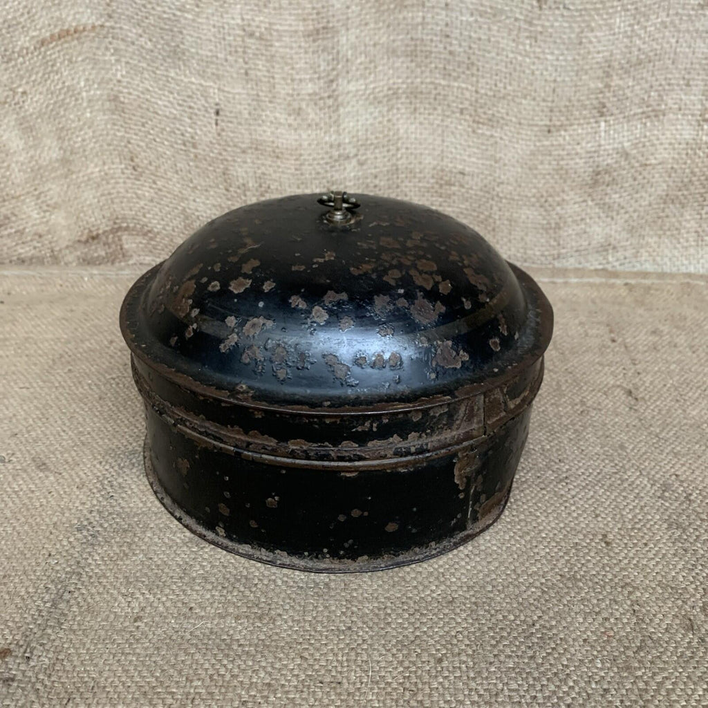 Antique Toleware Round Spice Box - Kitchenalia - Farmhouse