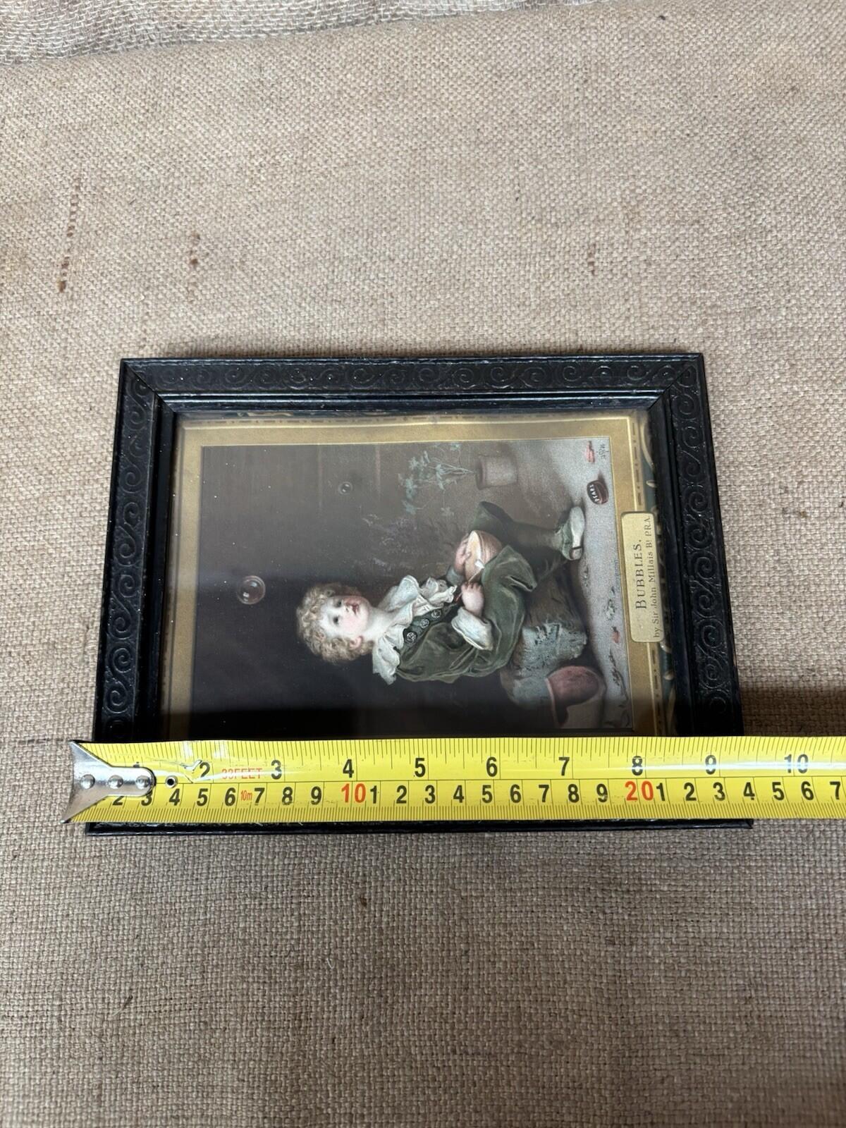 Vintage Pears Print Bubbles - Original Cardboard - Advertisement - Framed