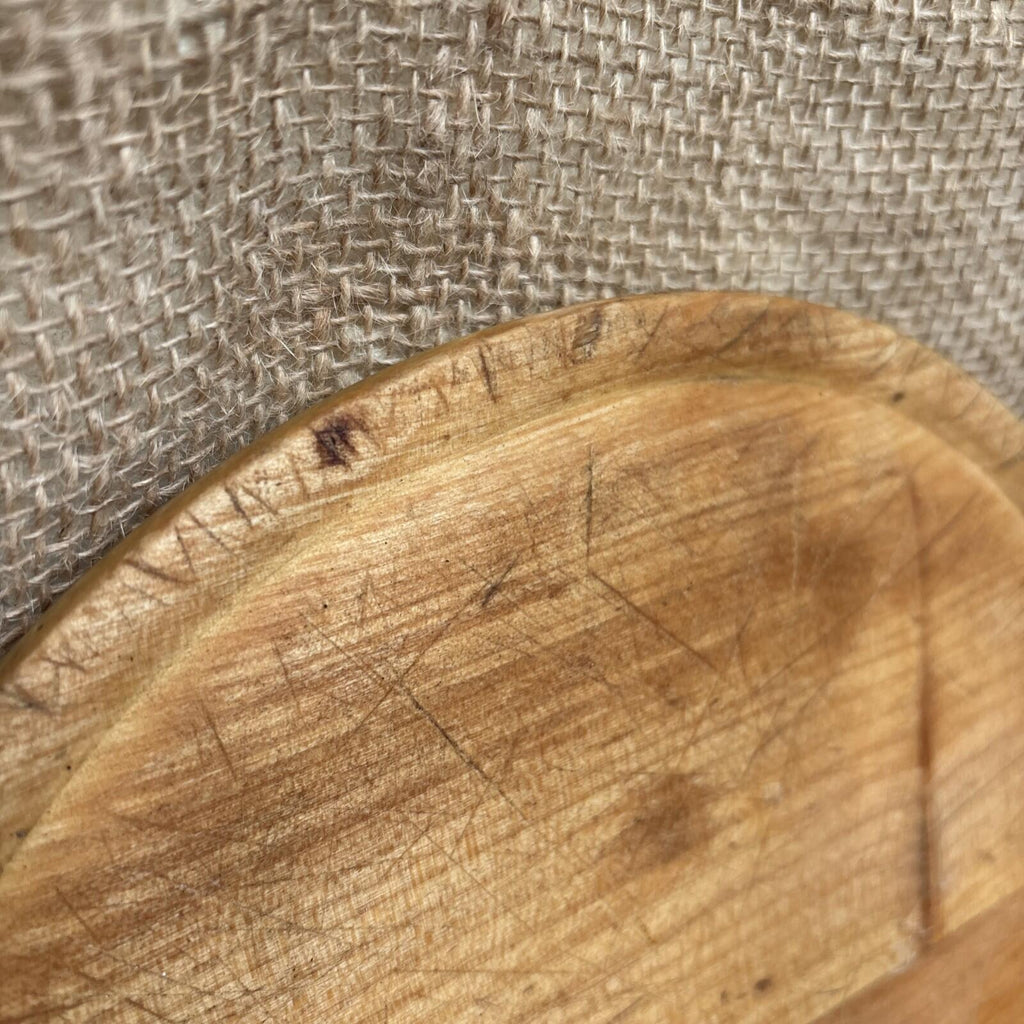 Vintage Carved Bread Board - Round Wooden - Farmhouse - Cottage - Kitchenalia