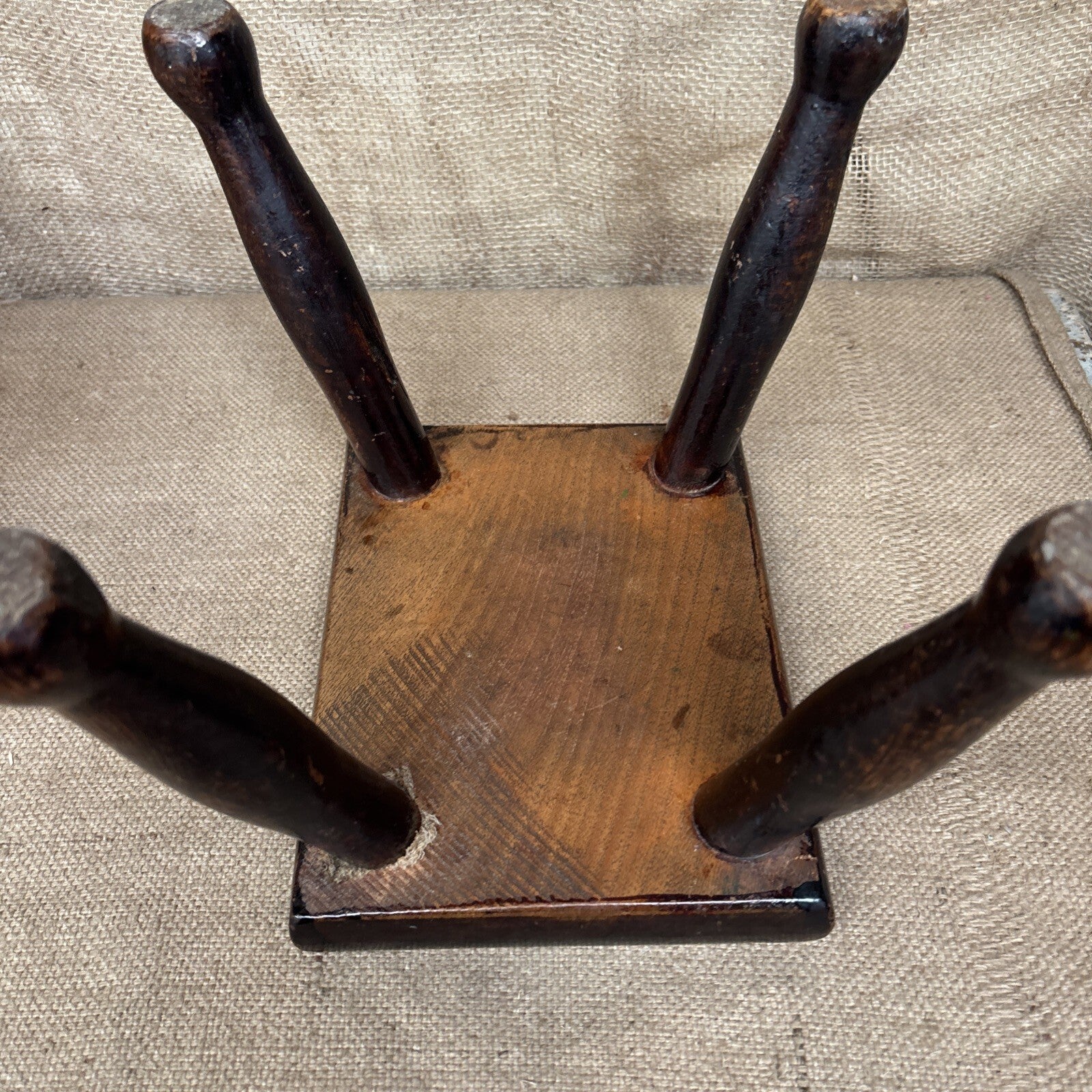 Antique Oak Stool - Farmhouse - Cottage - Plant Stand