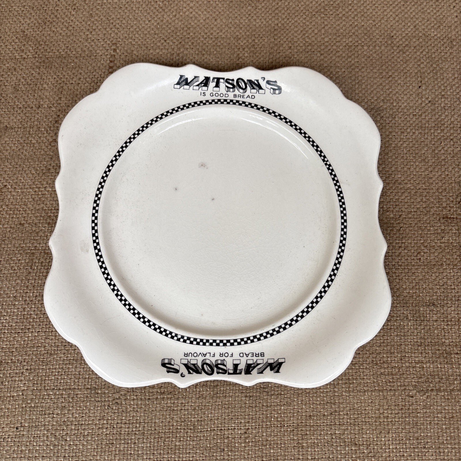 Watson’s Bread Advertising Plate - Kitchenalia -