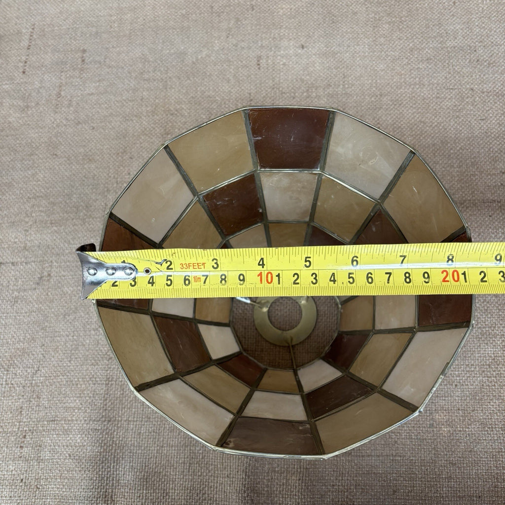 Vintage Capiz Shell & Brass Lamp Shade - Great Condition