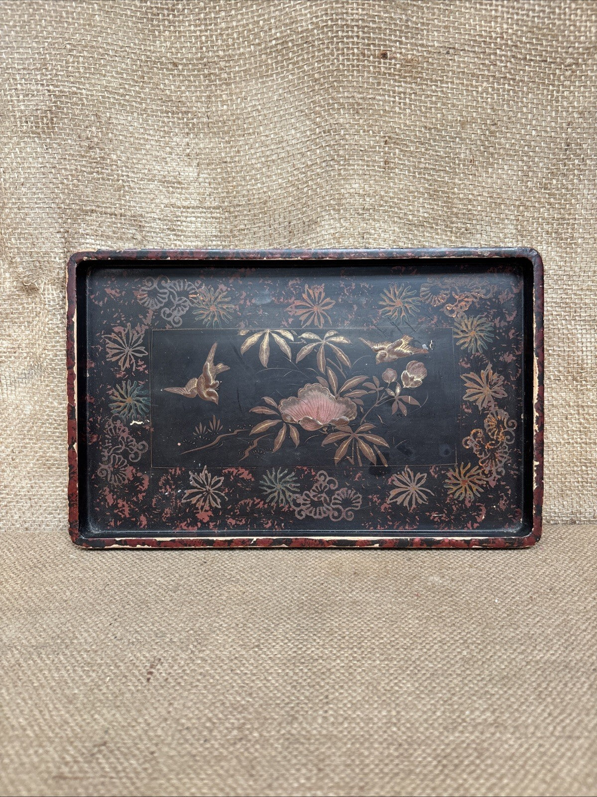 Japanese Antique Hand Painted Tray
