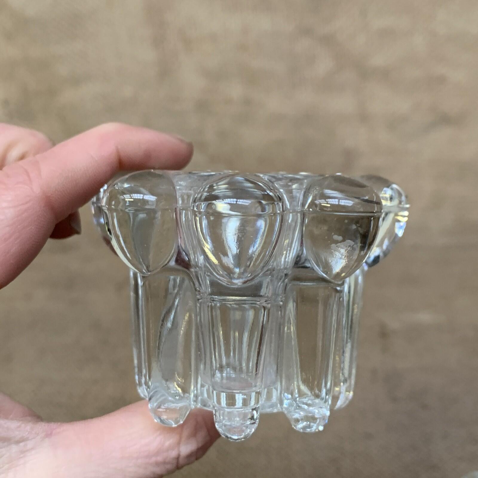 Vintage Clear Glass Candle Holders
