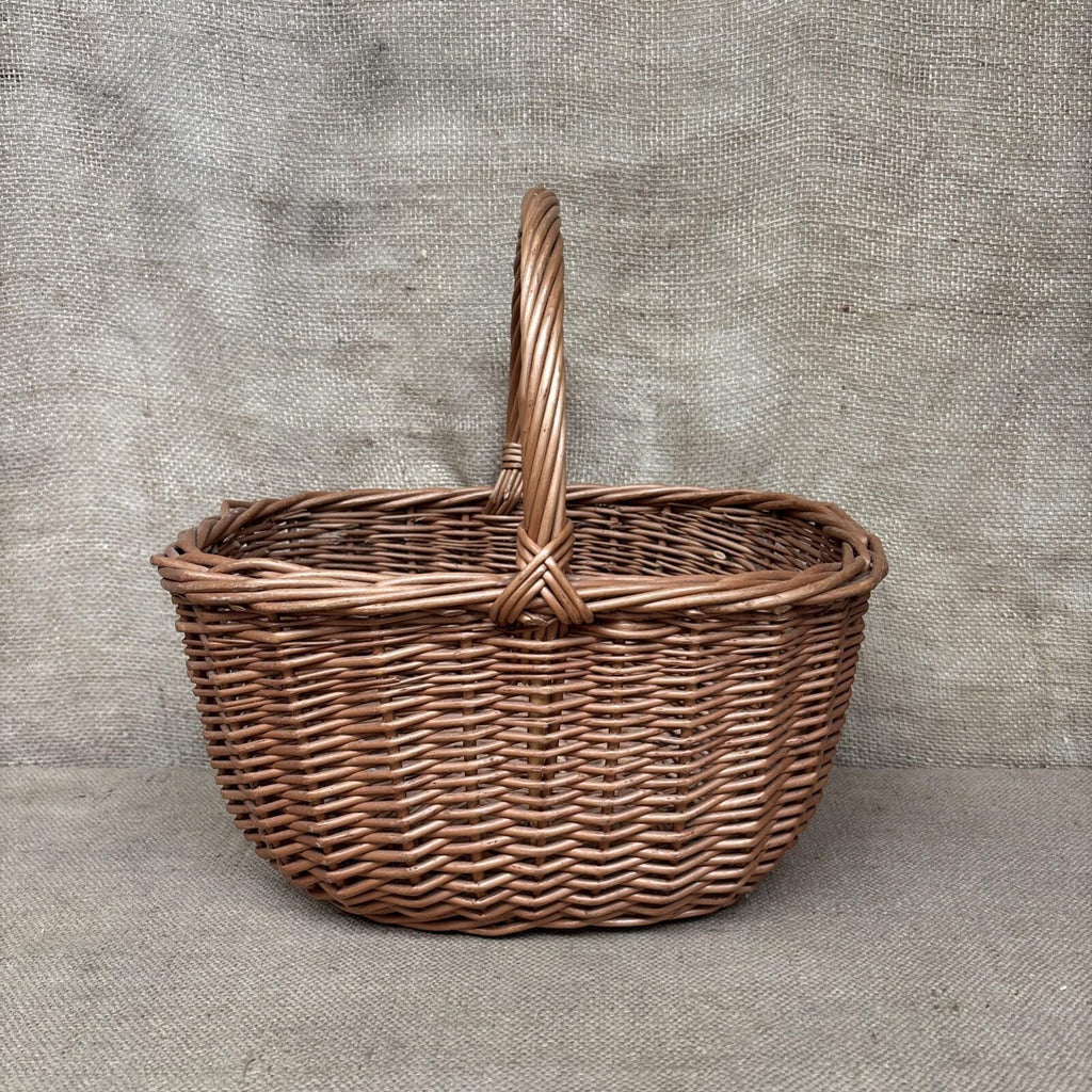 Vintage Wicker Shopping Basket - Farmhouse - Cottage - 1940's