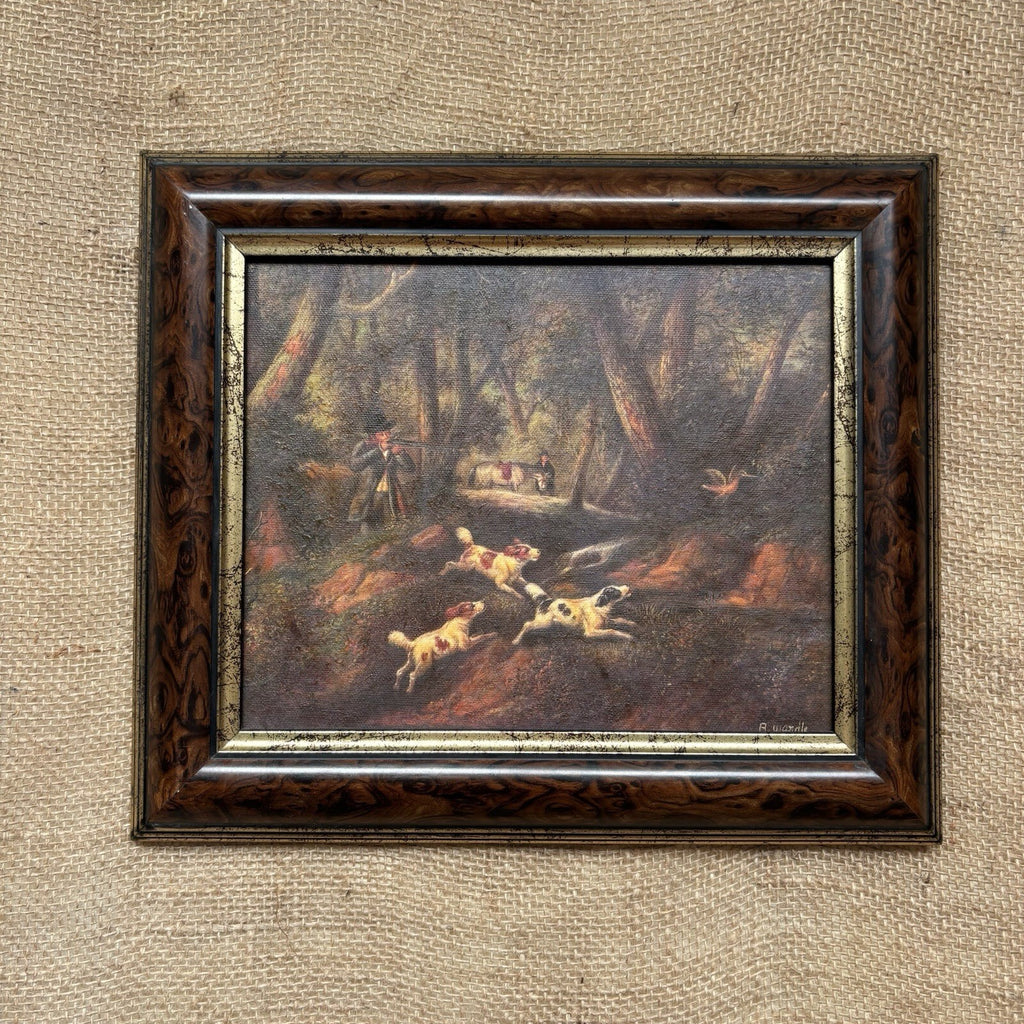 Vintage Hunting Scene Print - Framed - A Wardle