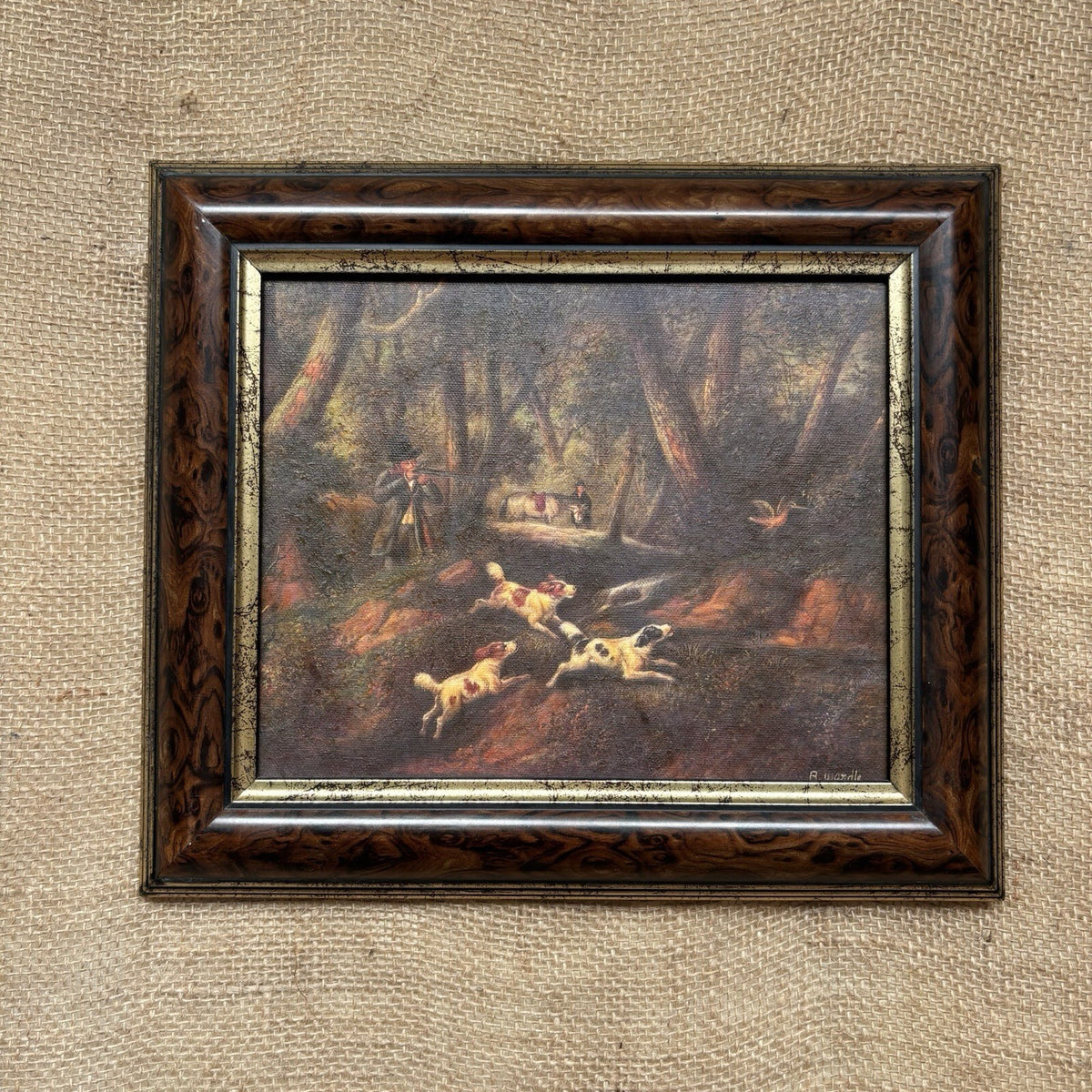 Vintage Hunting Scene Print - Framed - A Wardle