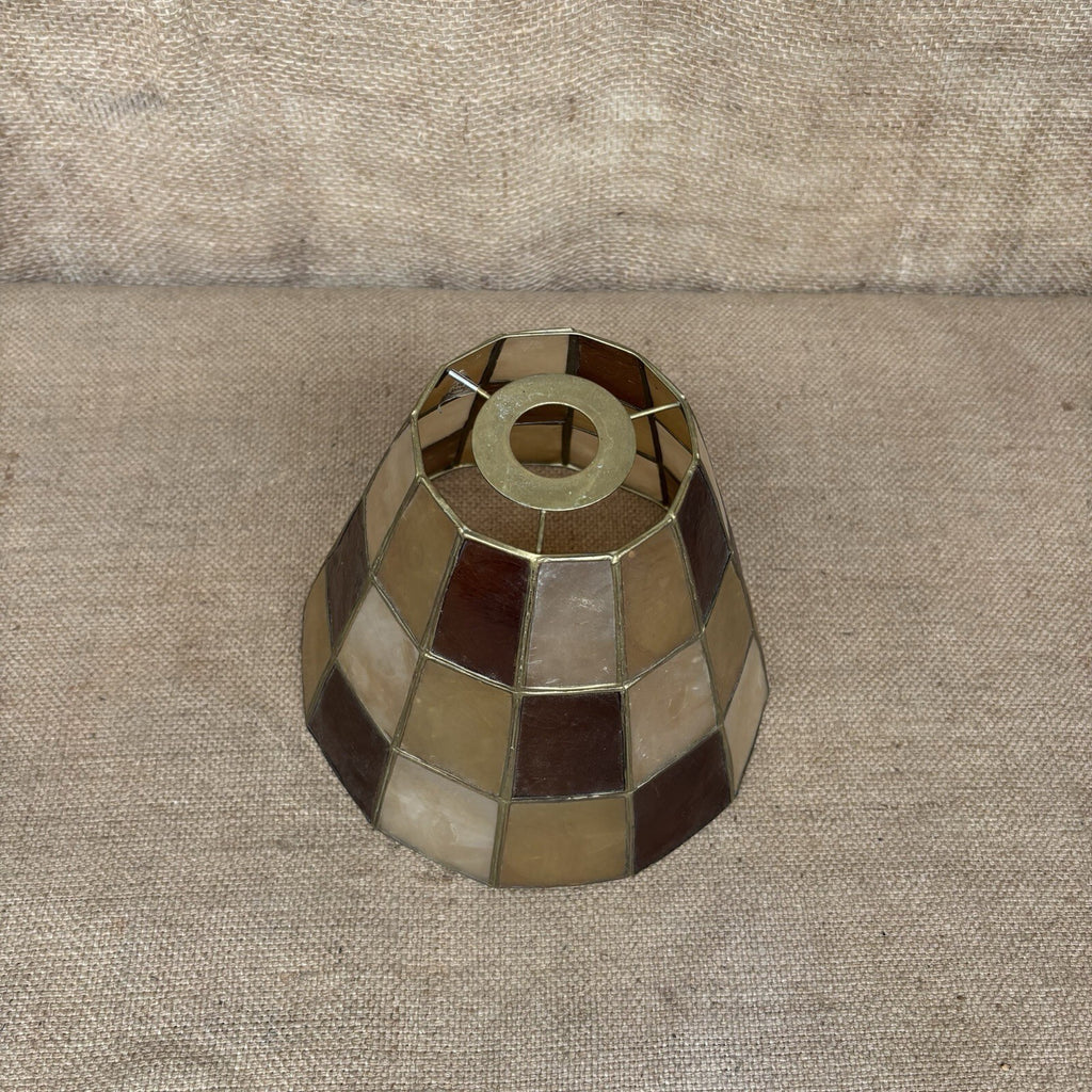 Vintage Capiz Shell & Brass Lamp Shade - Great Condition