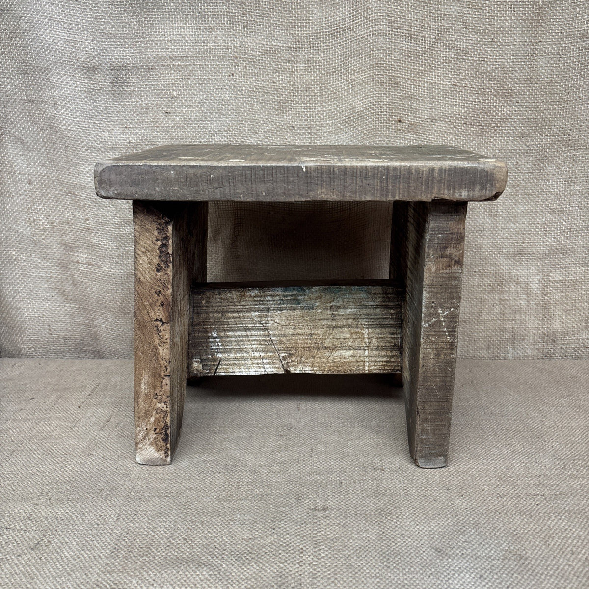 Rustic Stool - Wooden - Waxed Finish - Cottage - Farmhouse