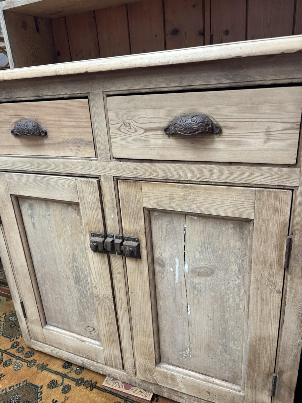 Antique Pine Dresser - Kitchen - 2 Piece - Rustic - Farmhouse