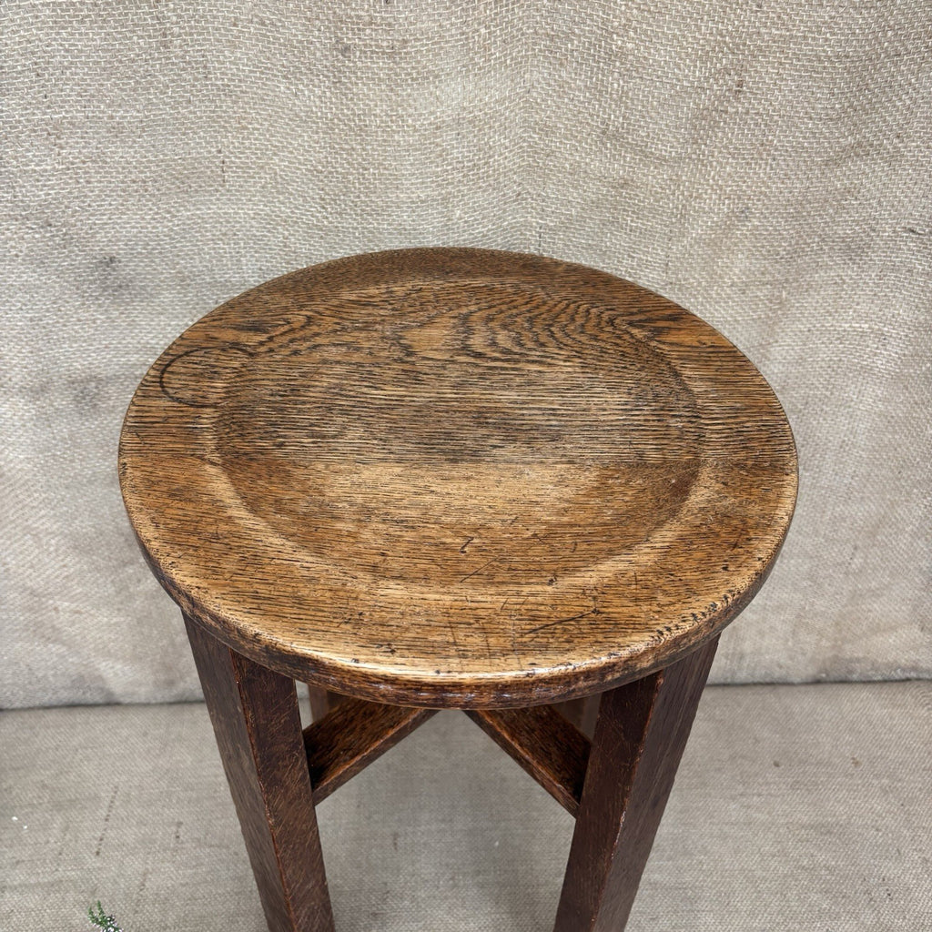 Antique Oak Small Table / Plant Stand / Cottage / Farmhouse
