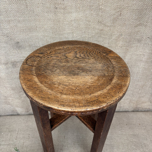 Antique Oak Small Table / Plant Stand / Cottage / Farmhouse