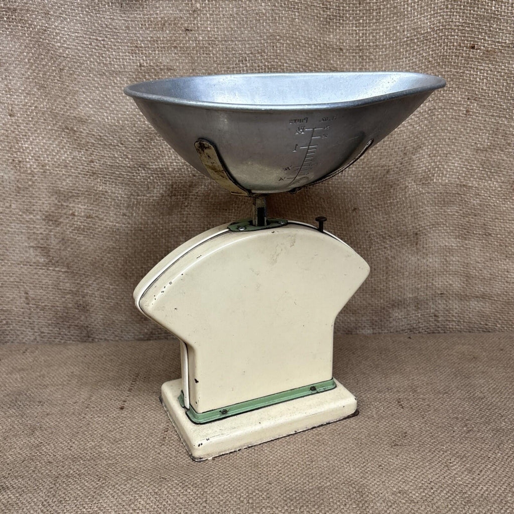 Vintage Salter Cookery Scale - Cream & Green - Kitchenalia - Farmhouse