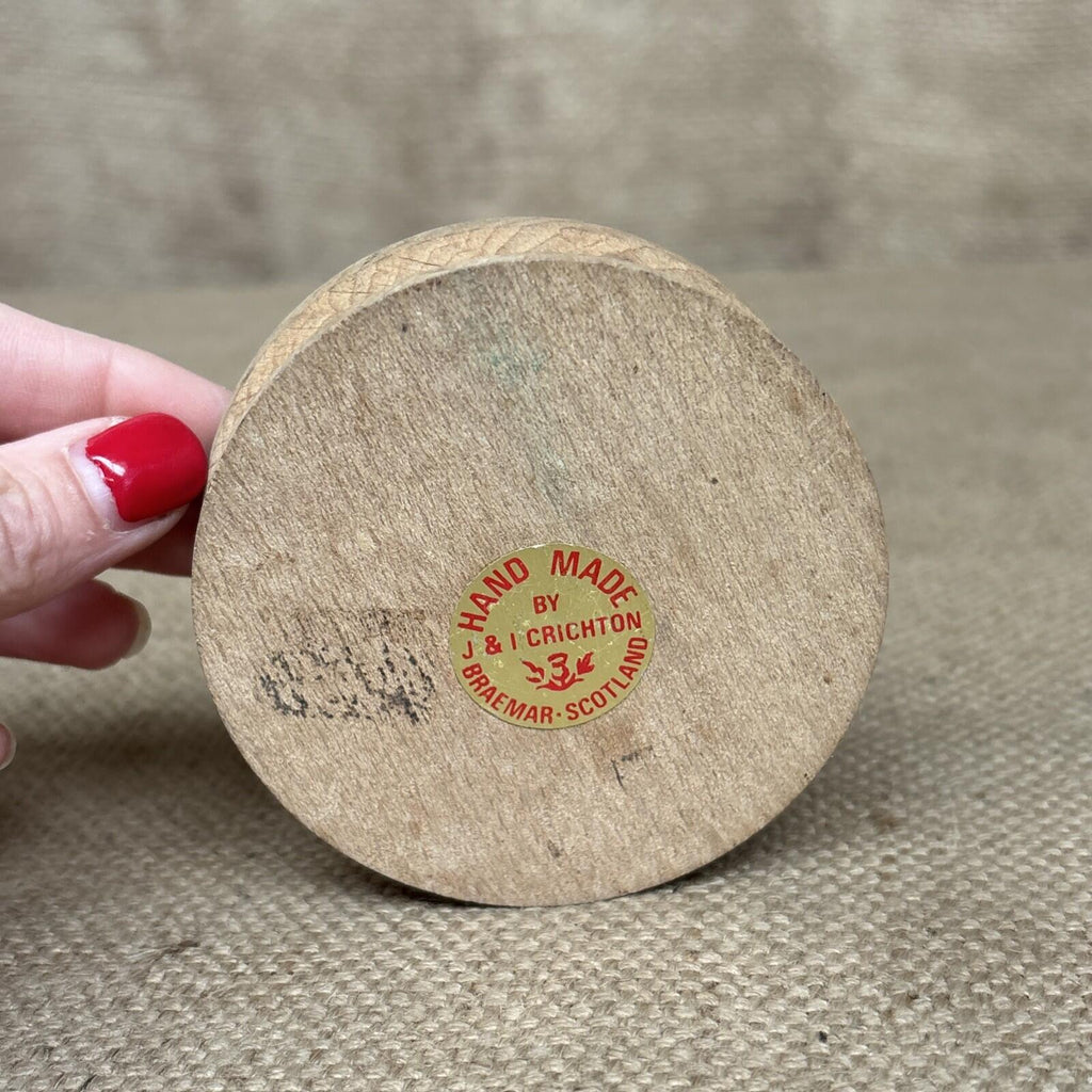 Carved Wooden Thistle Biscuit Stamp / Shortbread Stamp - Farmhouse Kitchenalia