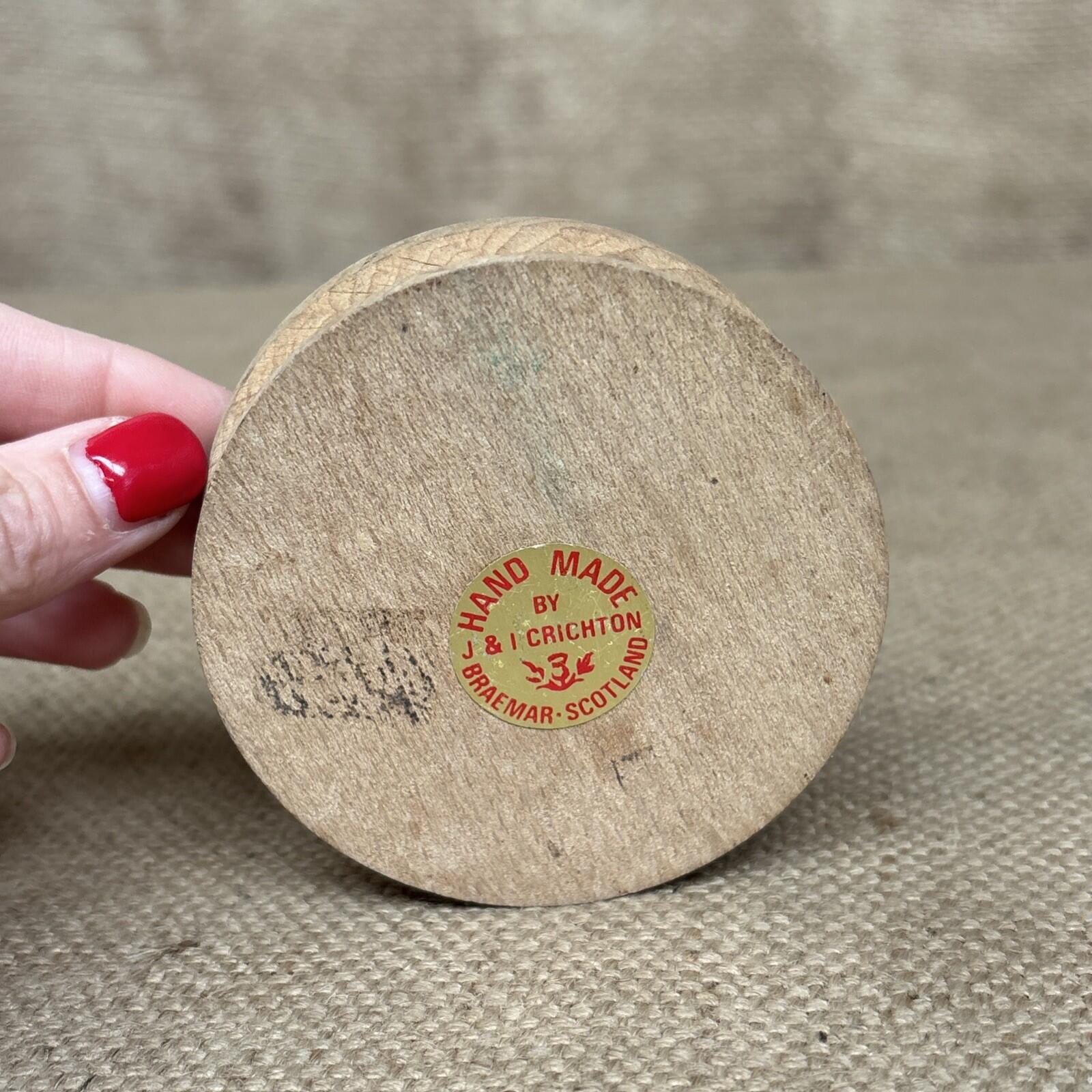 Carved Wooden Thistle Biscuit Stamp / Shortbread Stamp - Farmhouse Kitchenalia