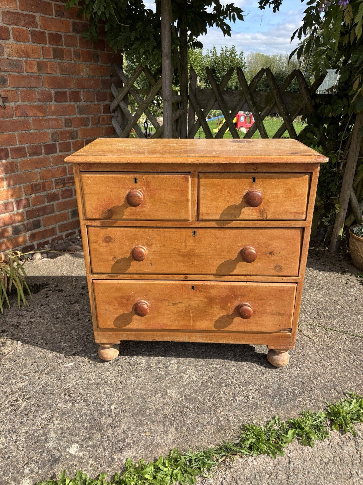 Pine Chest Of Drawers - Victorian - Antique - Cottage - Rustic - Victorian