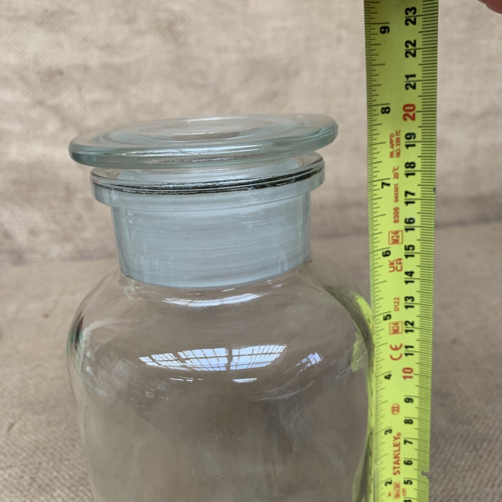 Vintage Glass Jar With Lid - Farmhouse Kitchen - Cottage - Storage