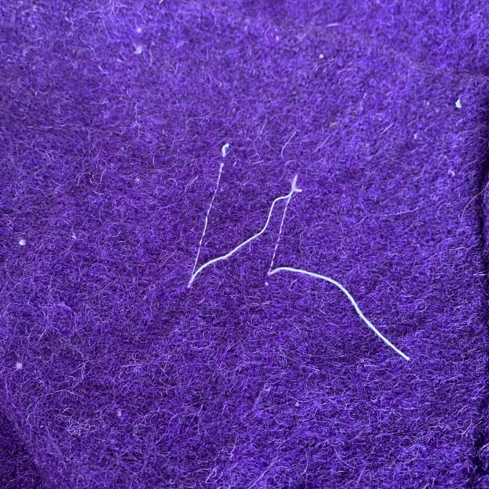 CC41 1940s Purple wool blanket WW2 Era homeware bed 160cm X 200cm