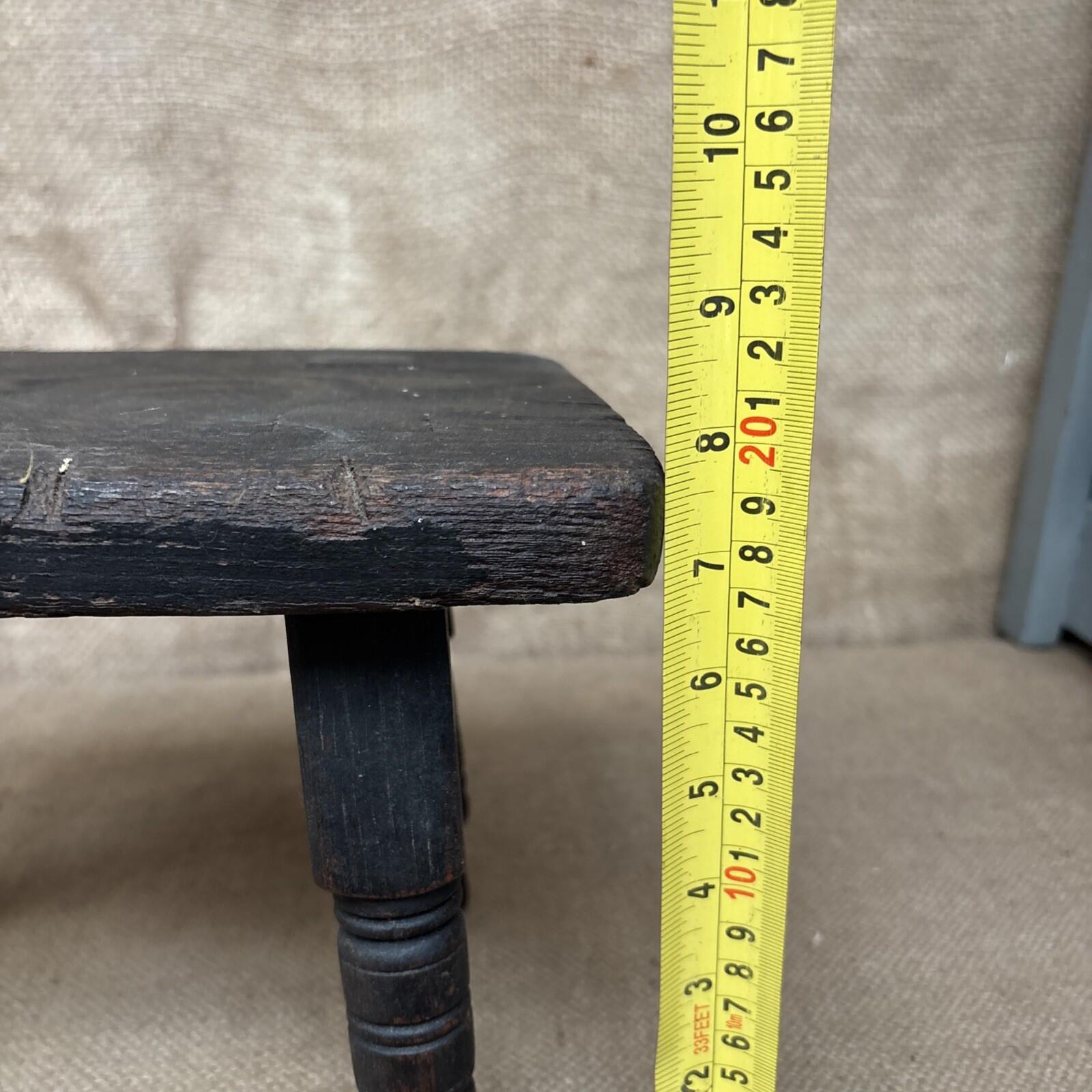 Antique Oak Stool - Welsh - Farmhouse - Cottage - Plant Stand