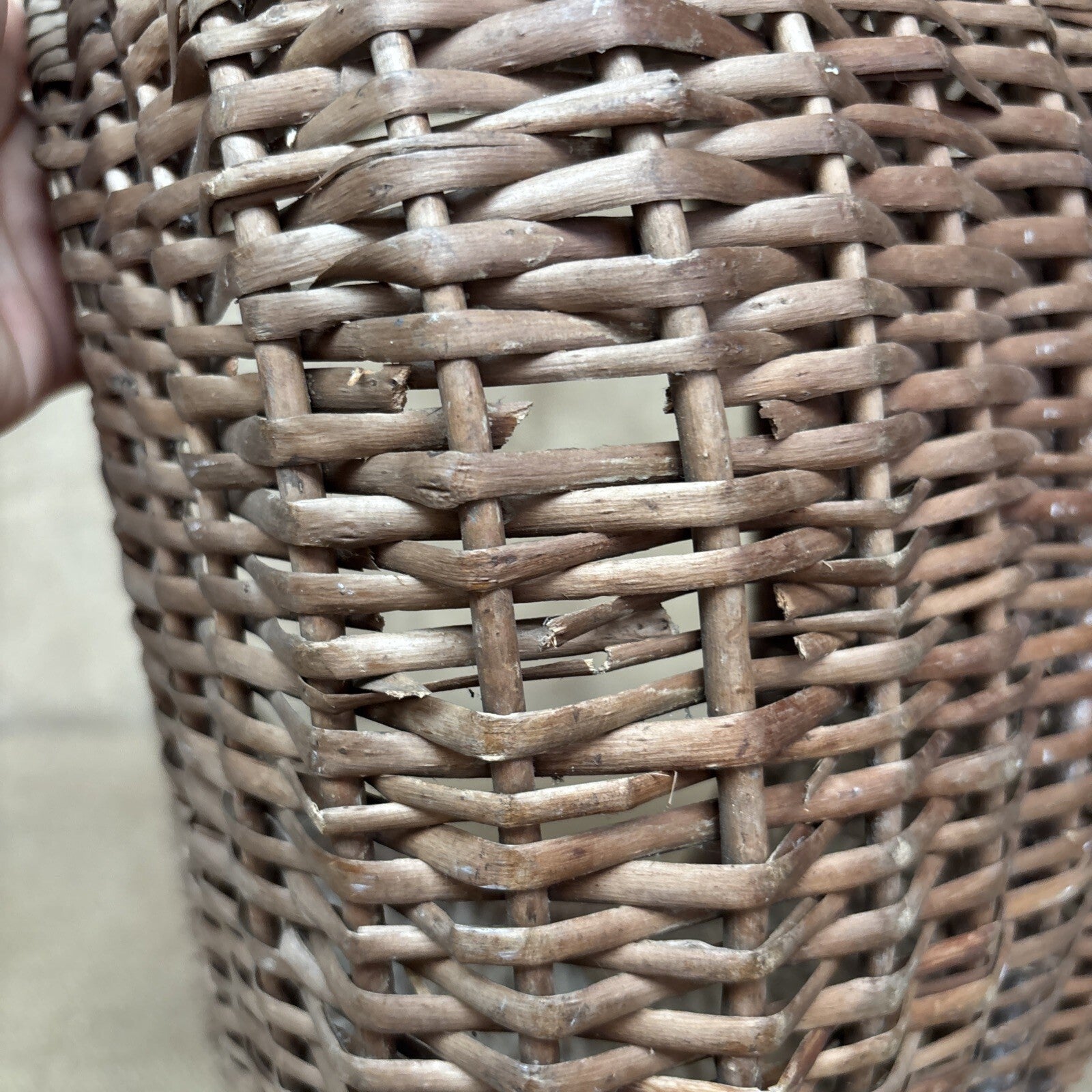 Vintage Wicker Garden Basket / Trug