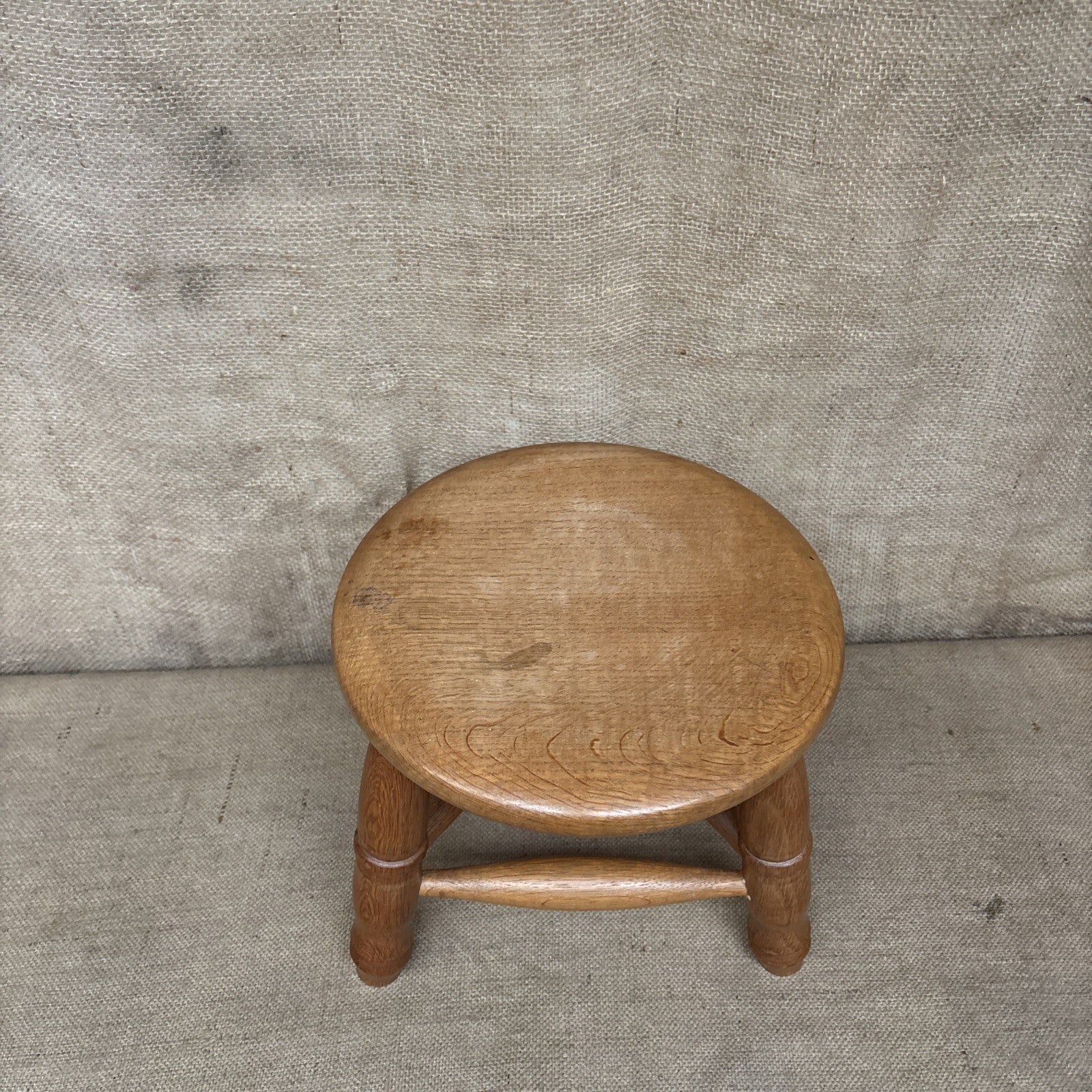 Vintage Stool - Oak - Three Leg - Farmhouse - Cottage Style - Rustic