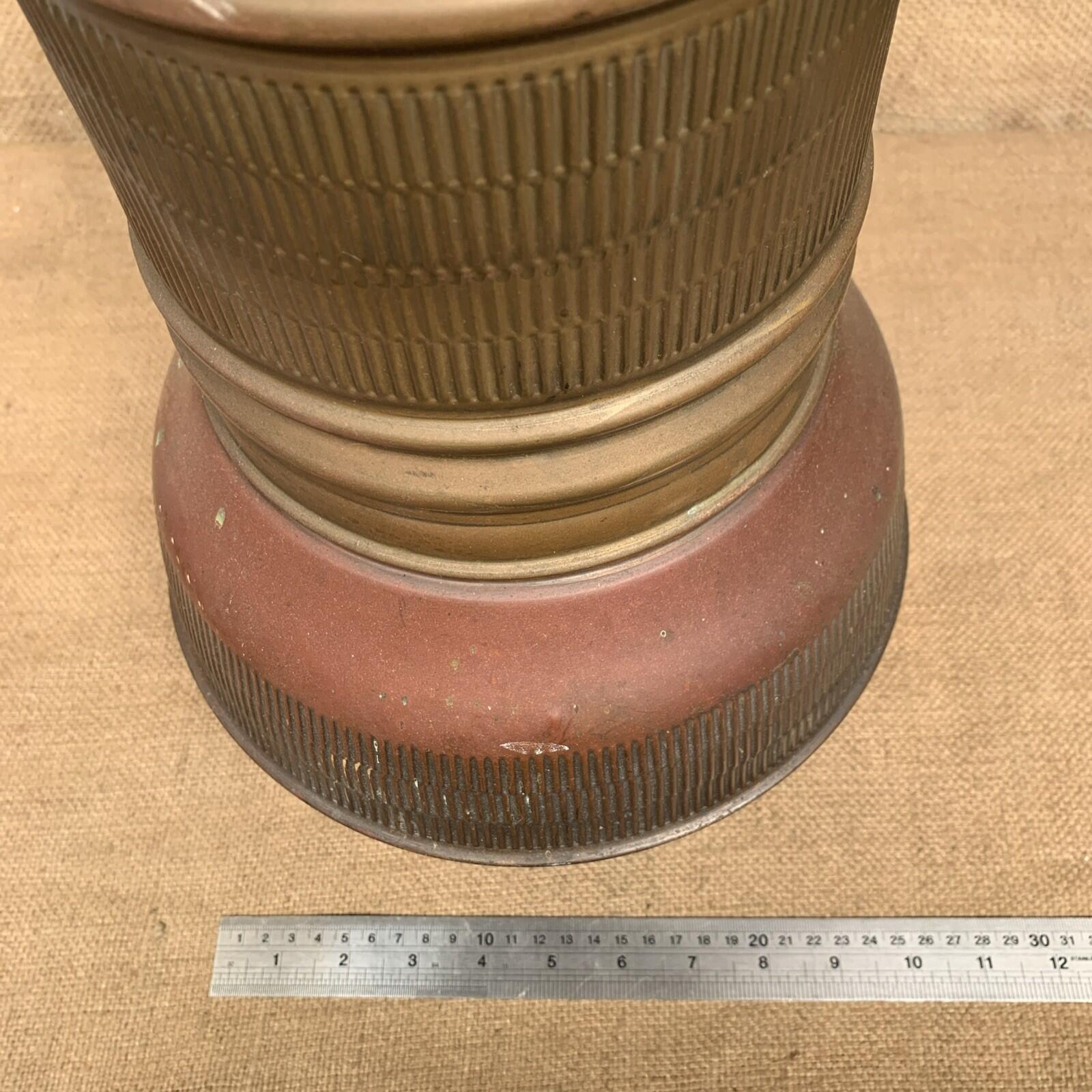 Vintage Brass And Copper Coal Scuttle - Farmhouse - Cottage - Rustic