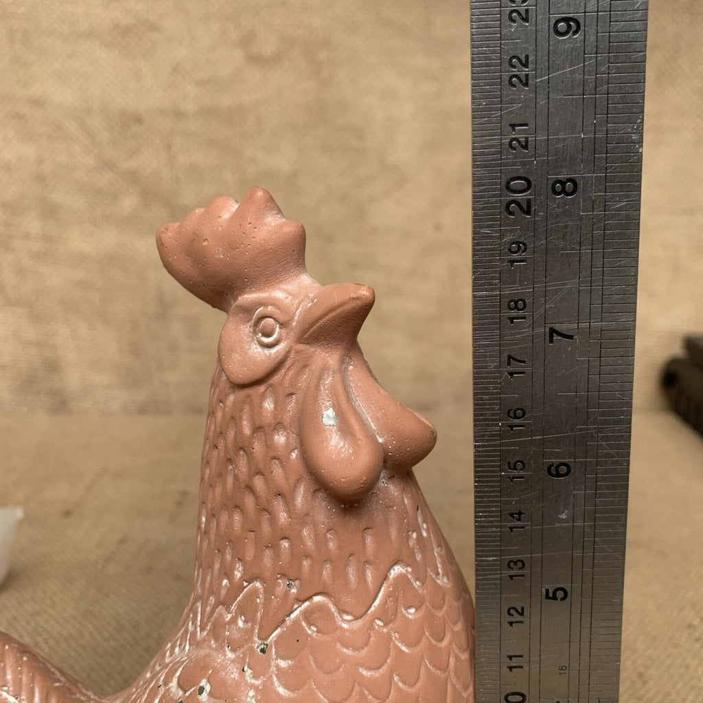 Concrete Painted Cockerel / Rooster - Farmhouse - Cottage - Garden Ornament