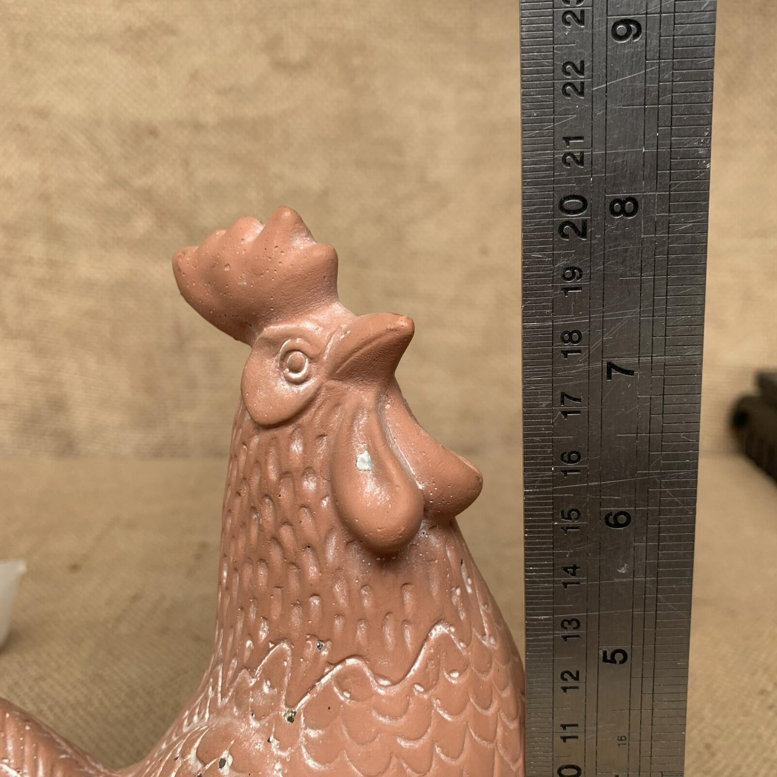 Concrete Painted Cockerel / Rooster - Farmhouse - Cottage - Garden Ornament