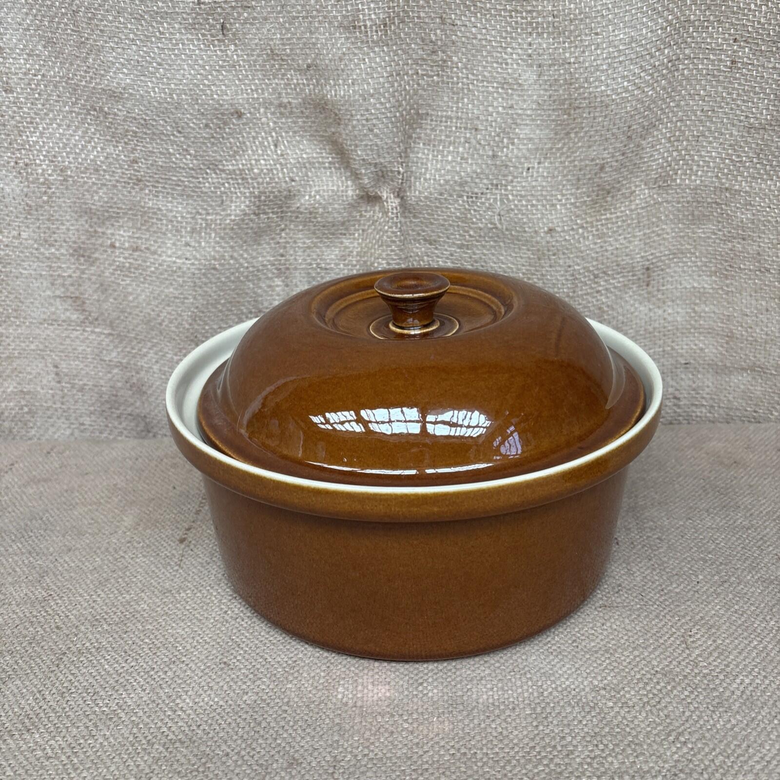 Stoneware Covered Casserole Dish - Large - Farmhouse Kitchen - Cottage