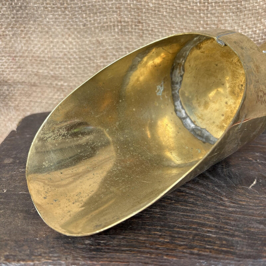 Antique Brass Scoop - Farmhouse - Kitchenalia - Cottage - Flour