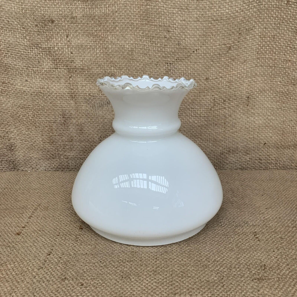 Milk Glass Light Shade Scallop - Cottage - Vintage