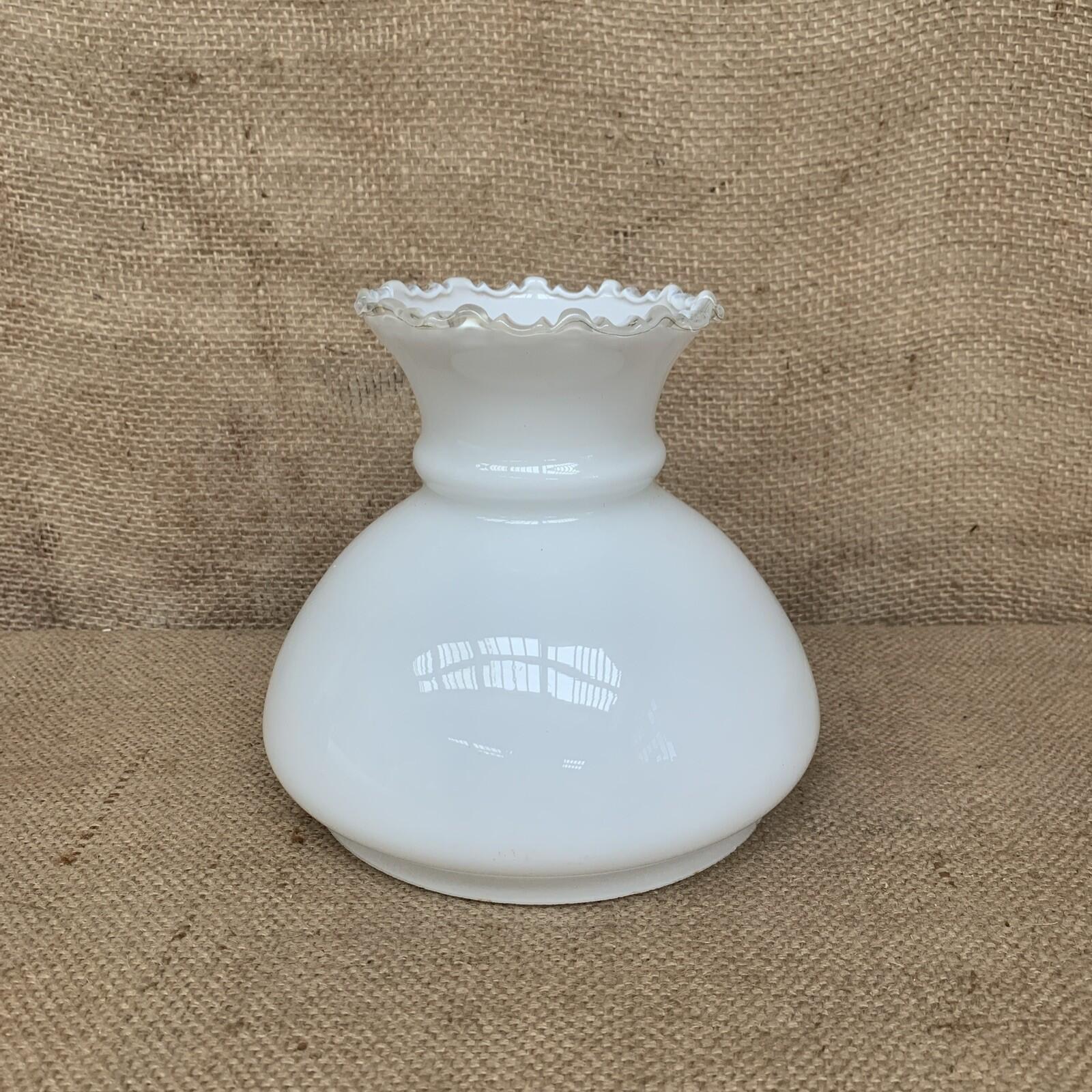 Milk Glass Light Shade Scallop - Cottage - Vintage