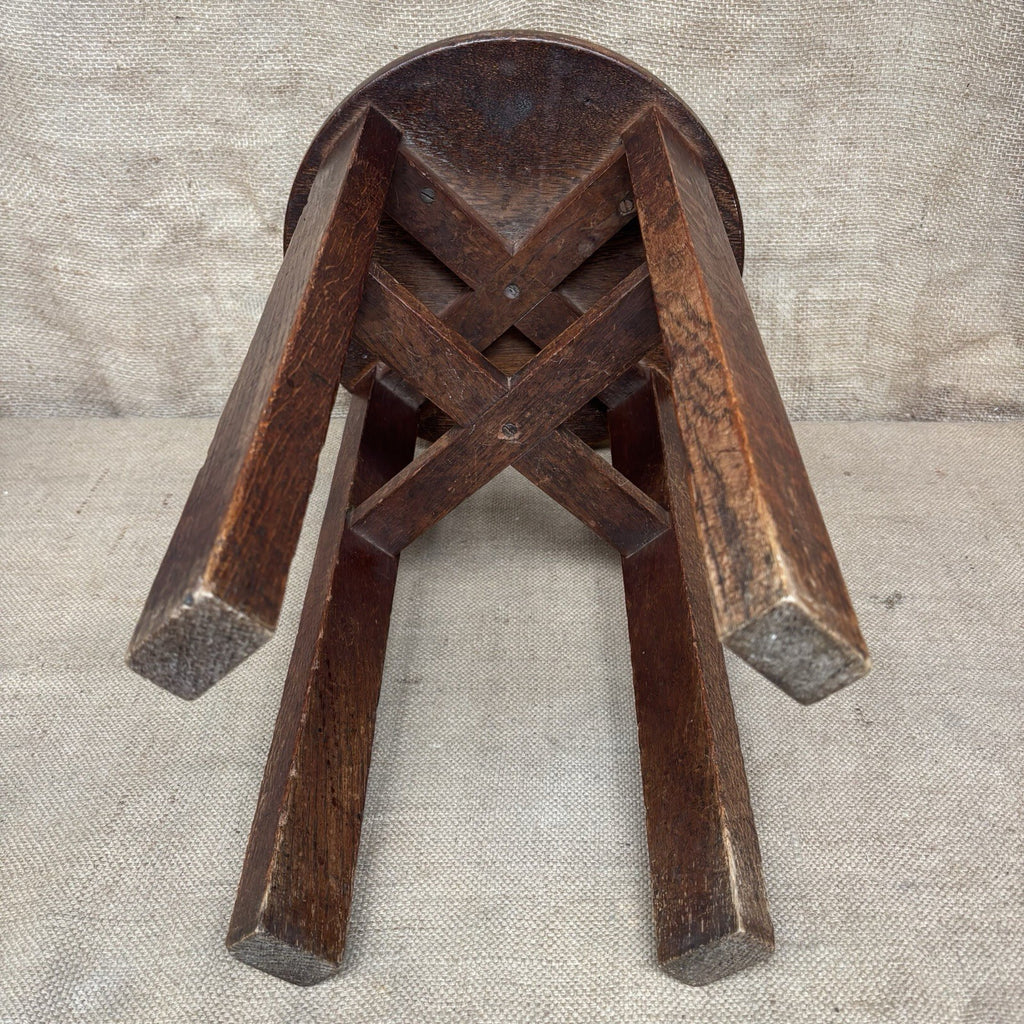 Antique Oak Small Table / Plant Stand / Cottage / Farmhouse