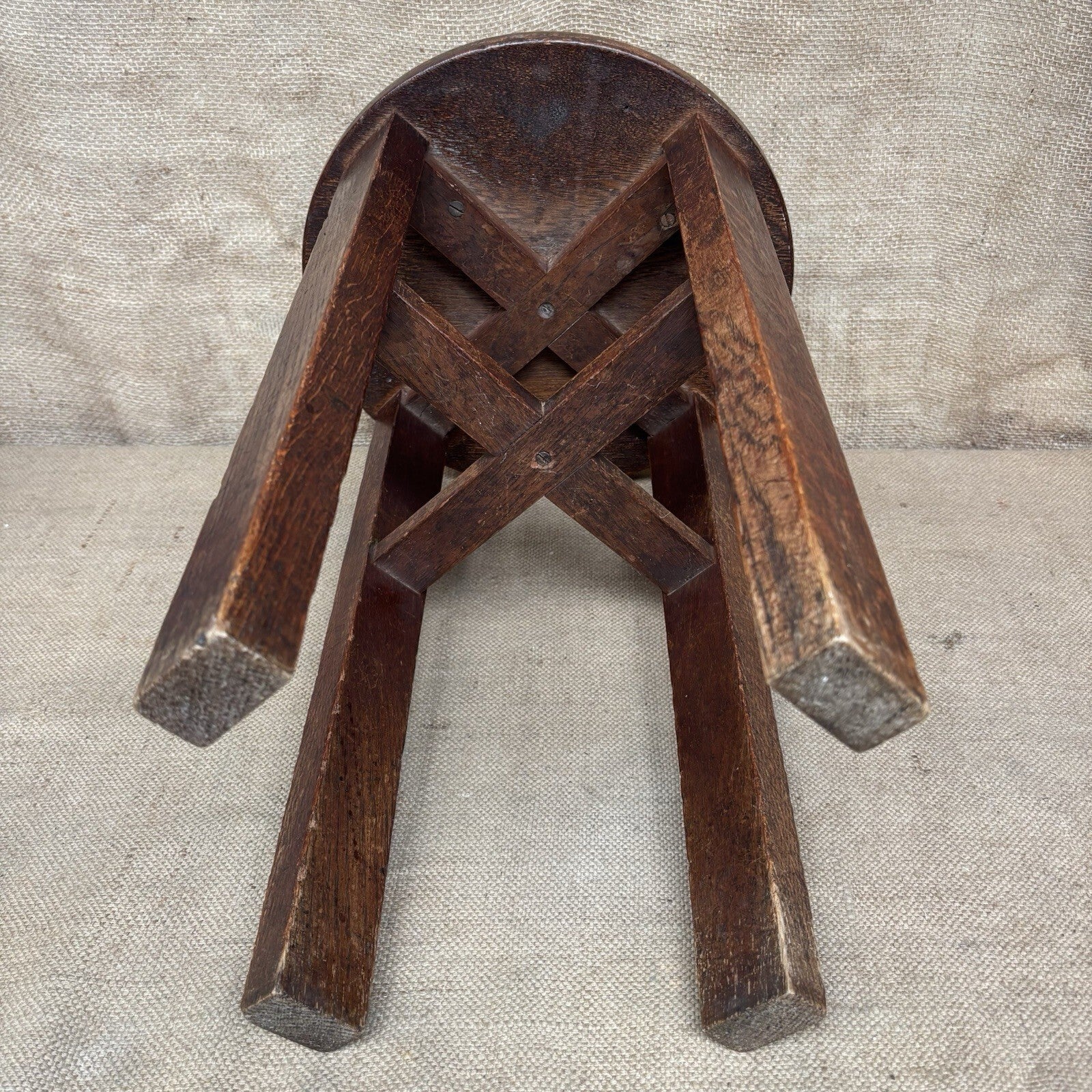 Antique Oak Small Table / Plant Stand / Cottage / Farmhouse