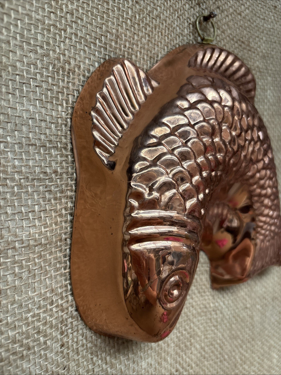 Vintage Copper Fish Mould - Tin Lined - Kitchenalia - Farmhouse
