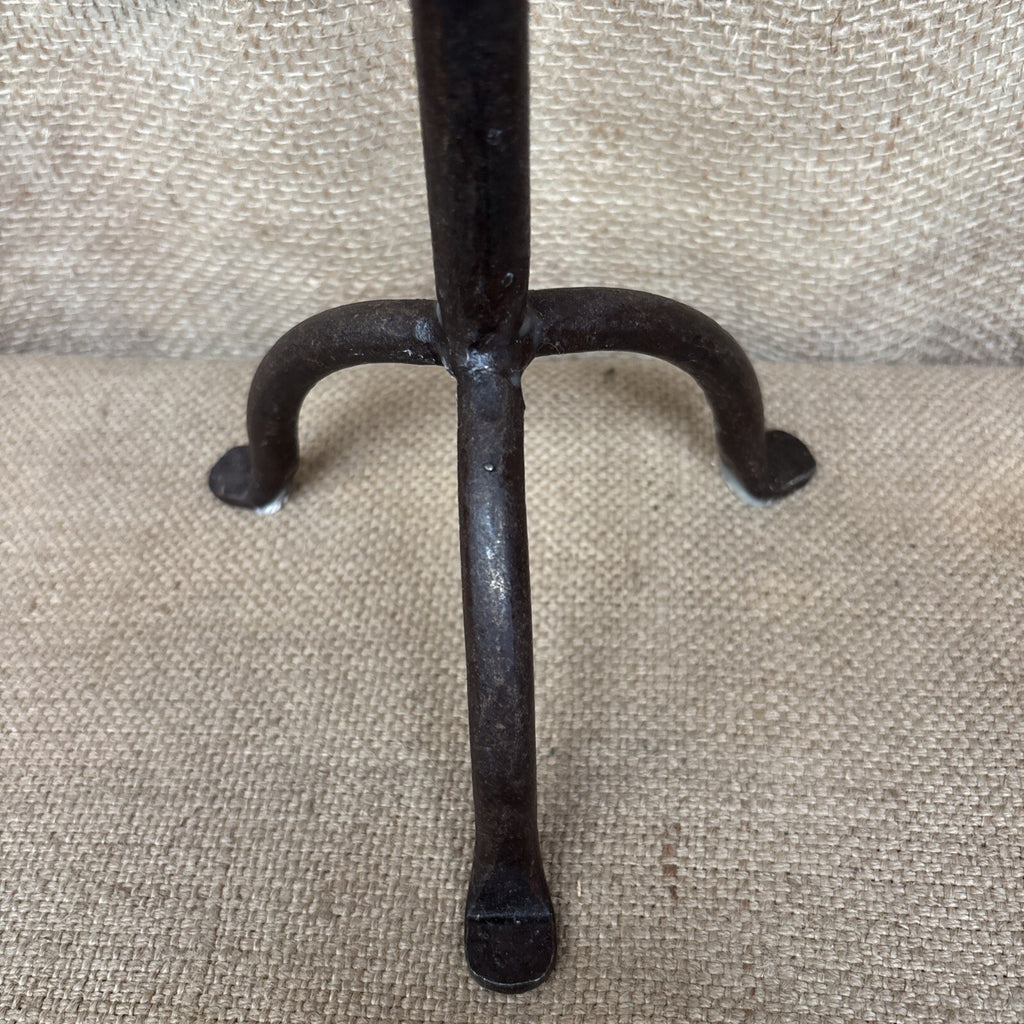 Wrought Iron Candle Holders - Pair - Gothic - Medieval Style - Pillar Candle
