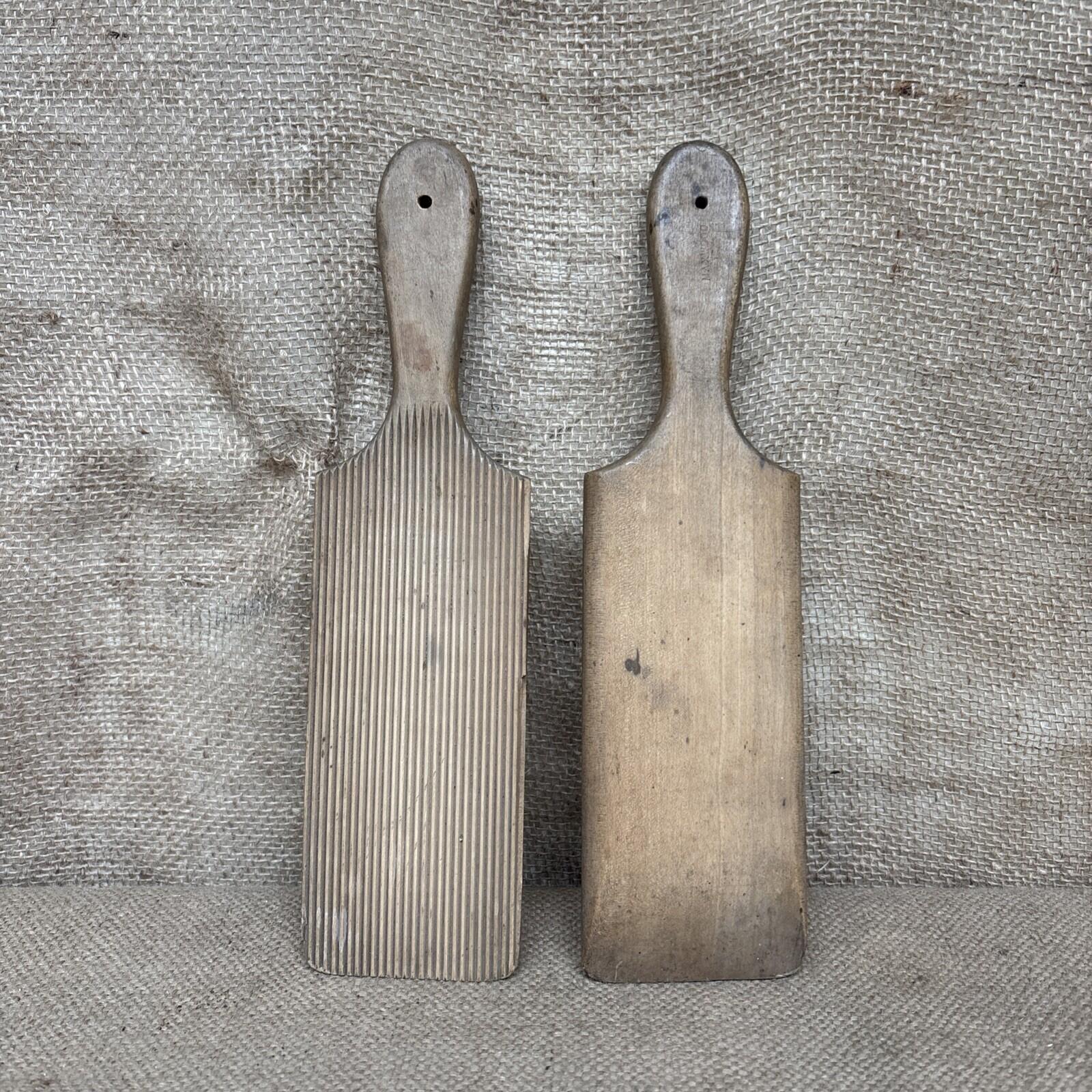 Vintage Wooden Butter Pats / Paddles / English Kitchenalia / Large / Farmhouse