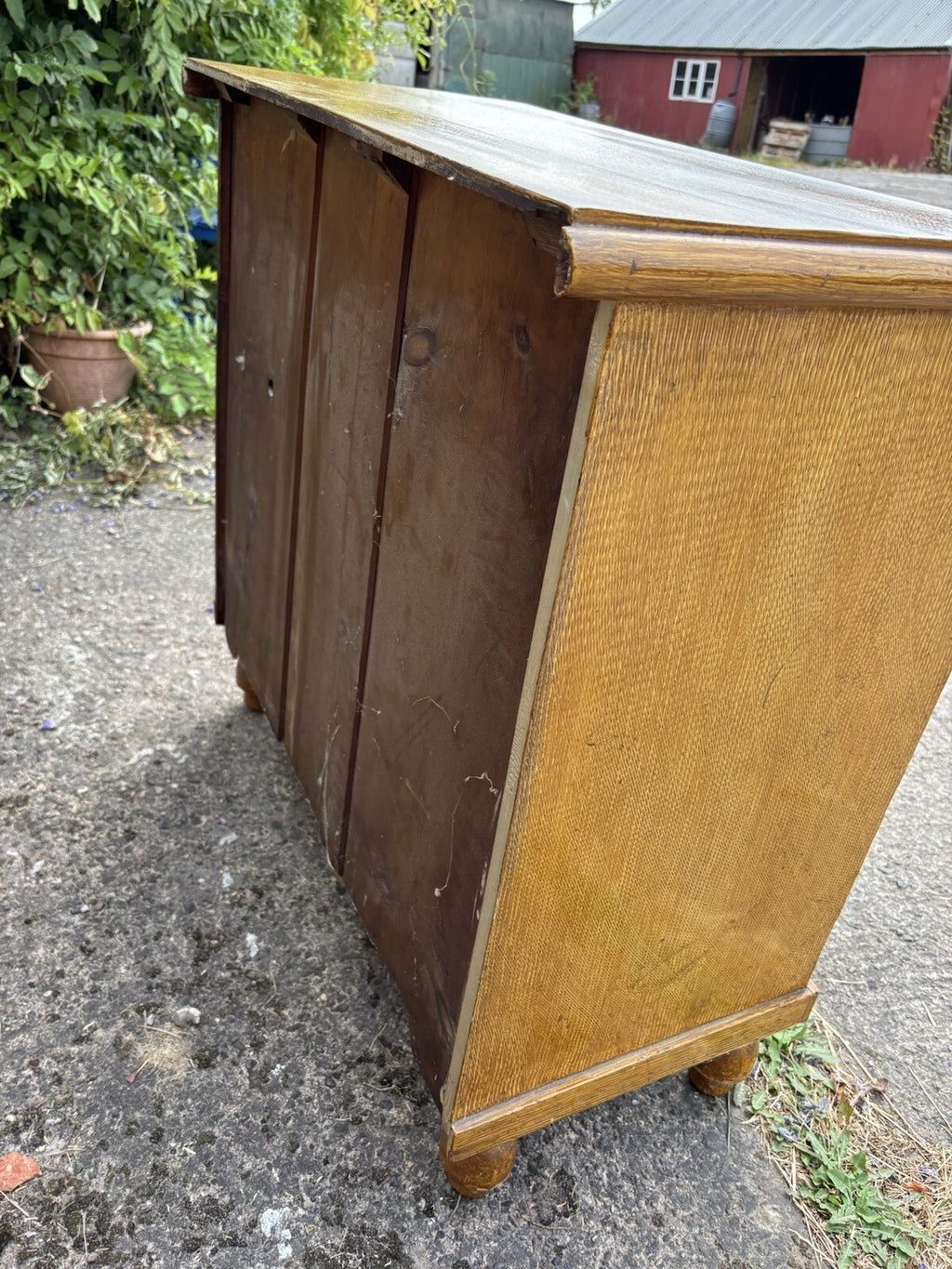 Pine Chest Of Drawers - Victorian - Antique - Scrumbled - Cottage
