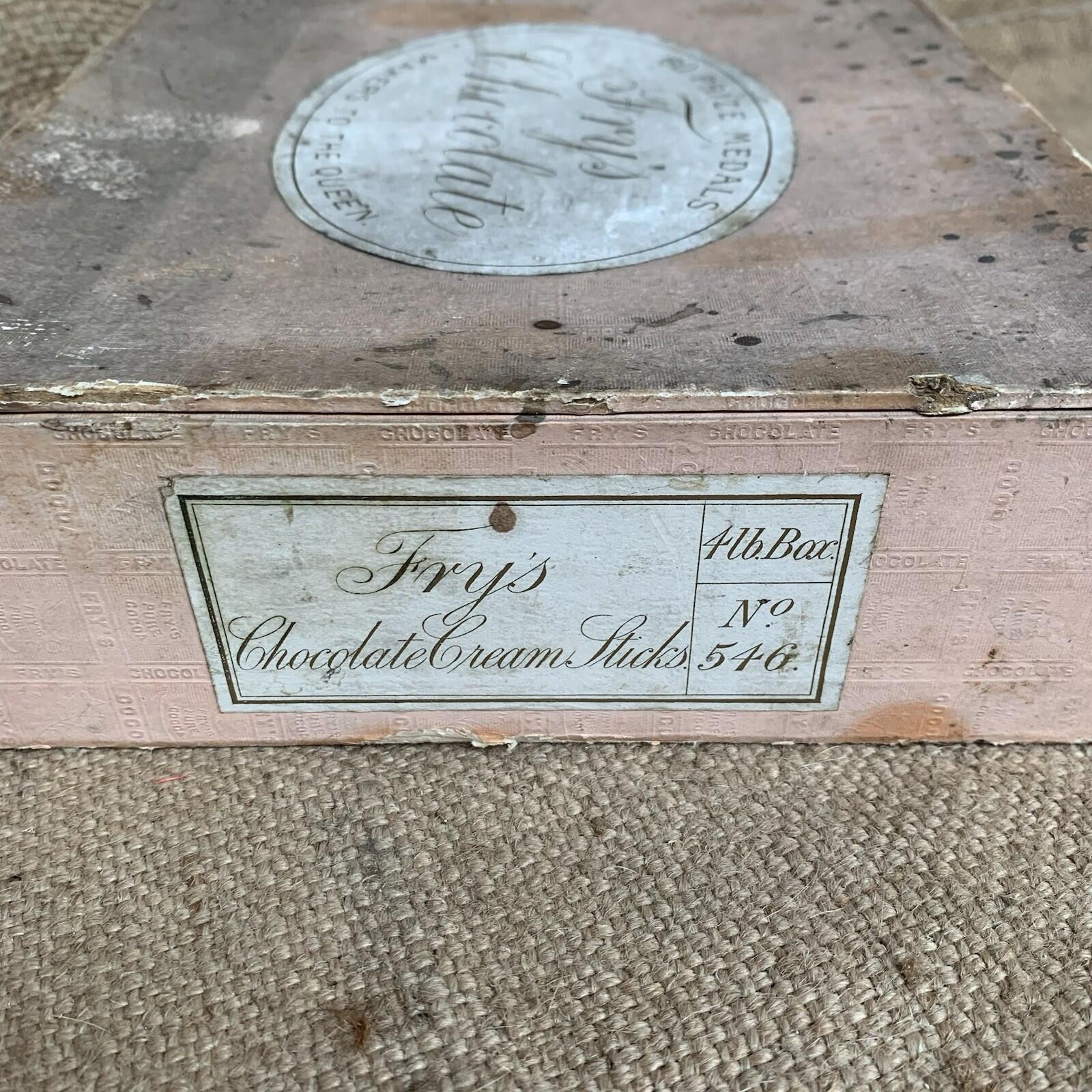 Fry’s Chocolate Cream Sticks - Antique Box - Vintage Advertising