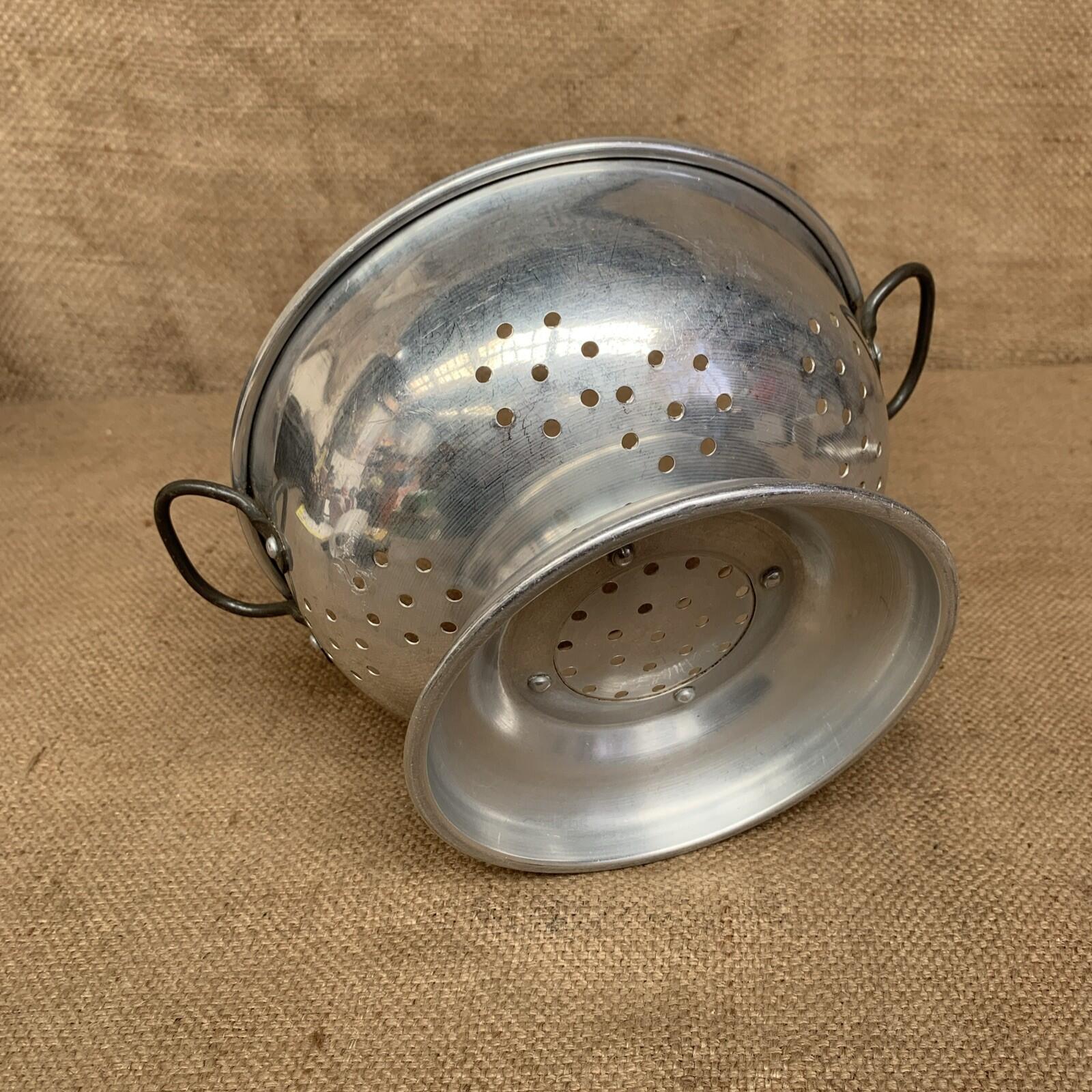 Vintage Aluminium Colander With Handles - 40’s  - Farmhouse - Cottage