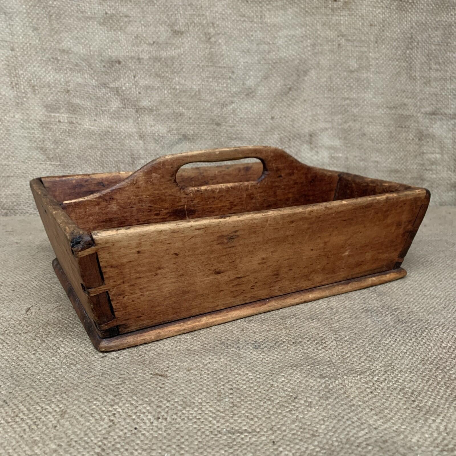 Antique Cutlery / Knife box / Butlers Tray - Kitchenalia - Farmhouse - Cottage